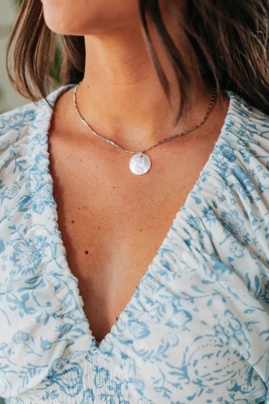 By The Seashore Necklace - Silver sold by Wild Oak Boutique
