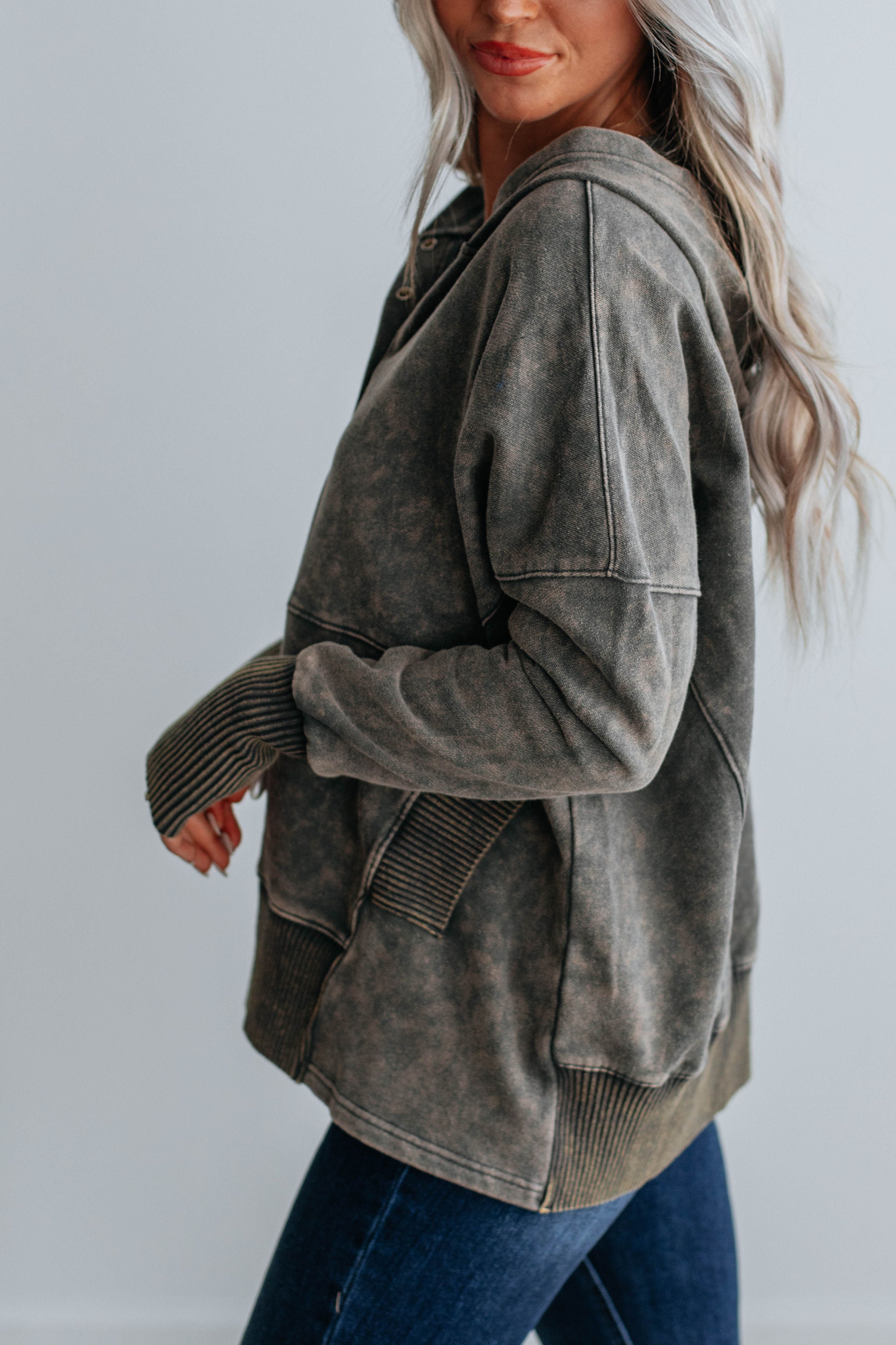 Talisha Hoodie - Charcoal sold by Wild Oak Boutique product image thumbnail 3