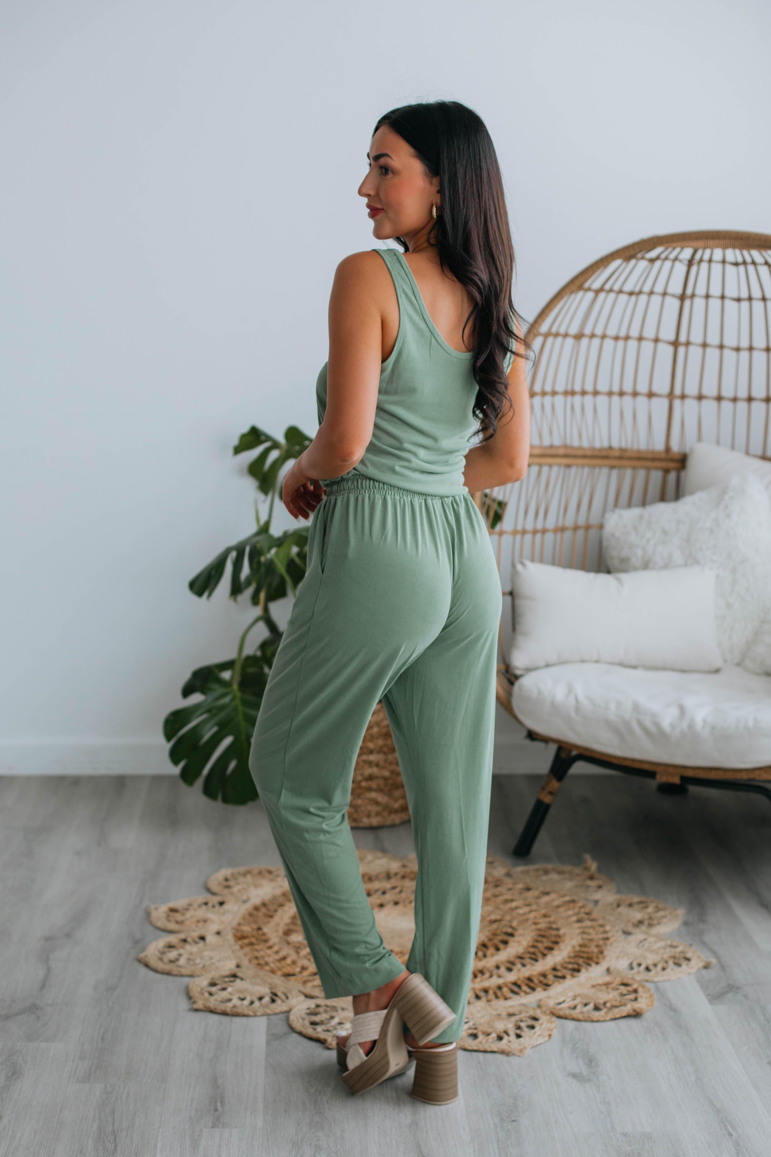 Ashanti Jumpsuit - Sage sold by Wild Oak Boutique product image thumbnail 4