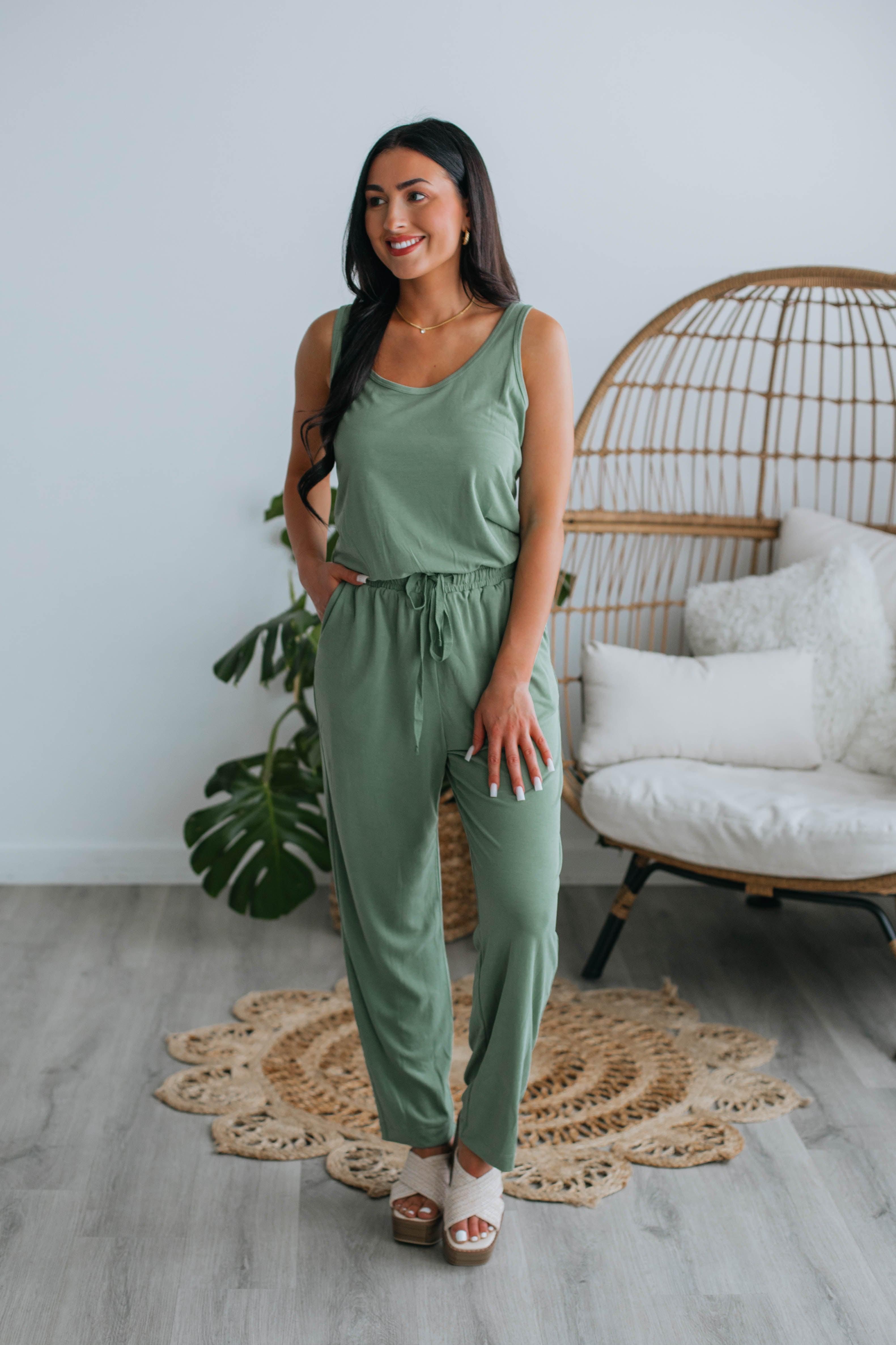 Ashanti Jumpsuit - Sage sold by Wild Oak Boutique product image thumbnail 3