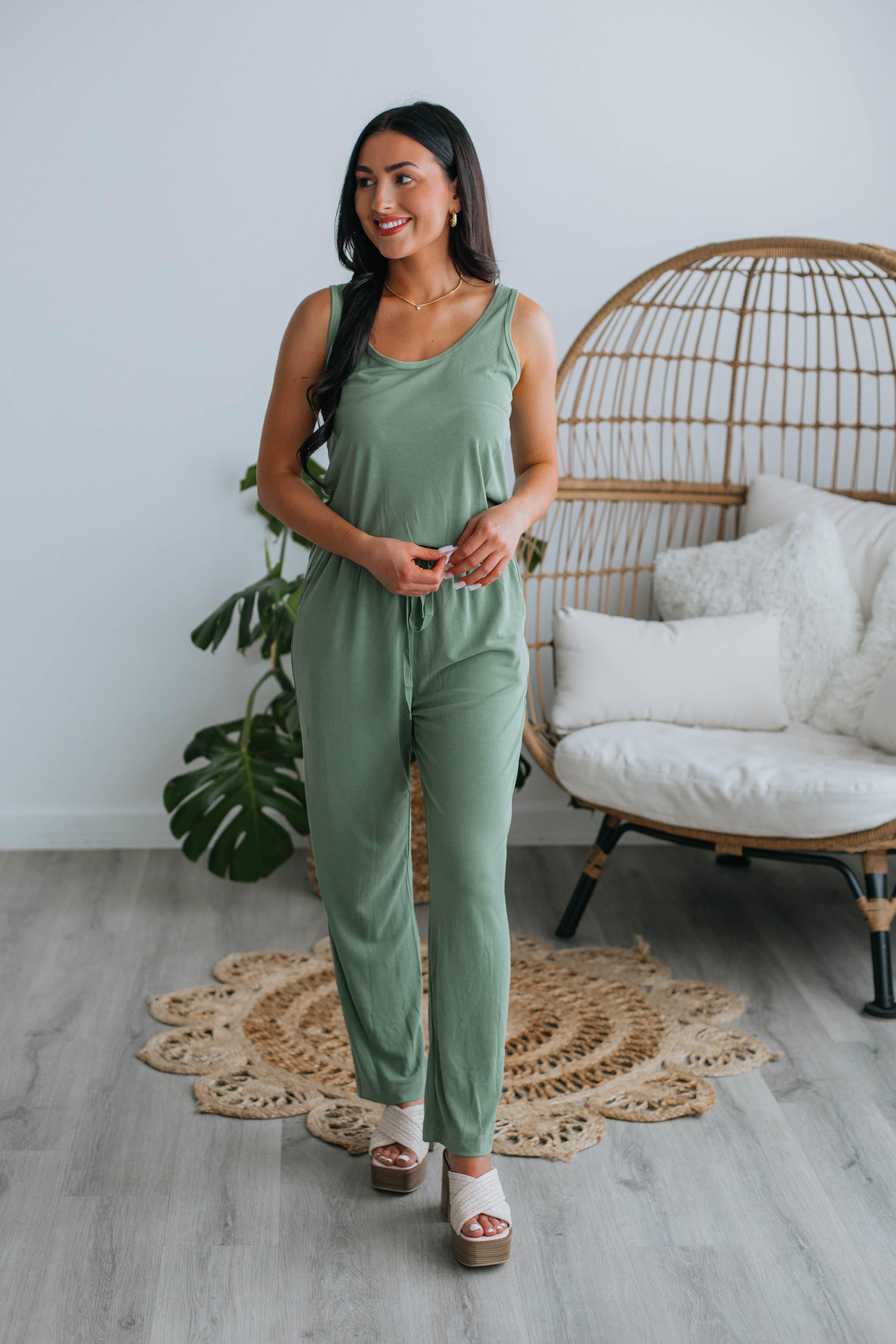 Ashanti Jumpsuit - Sage sold by Wild Oak Boutique product image thumbnail 5