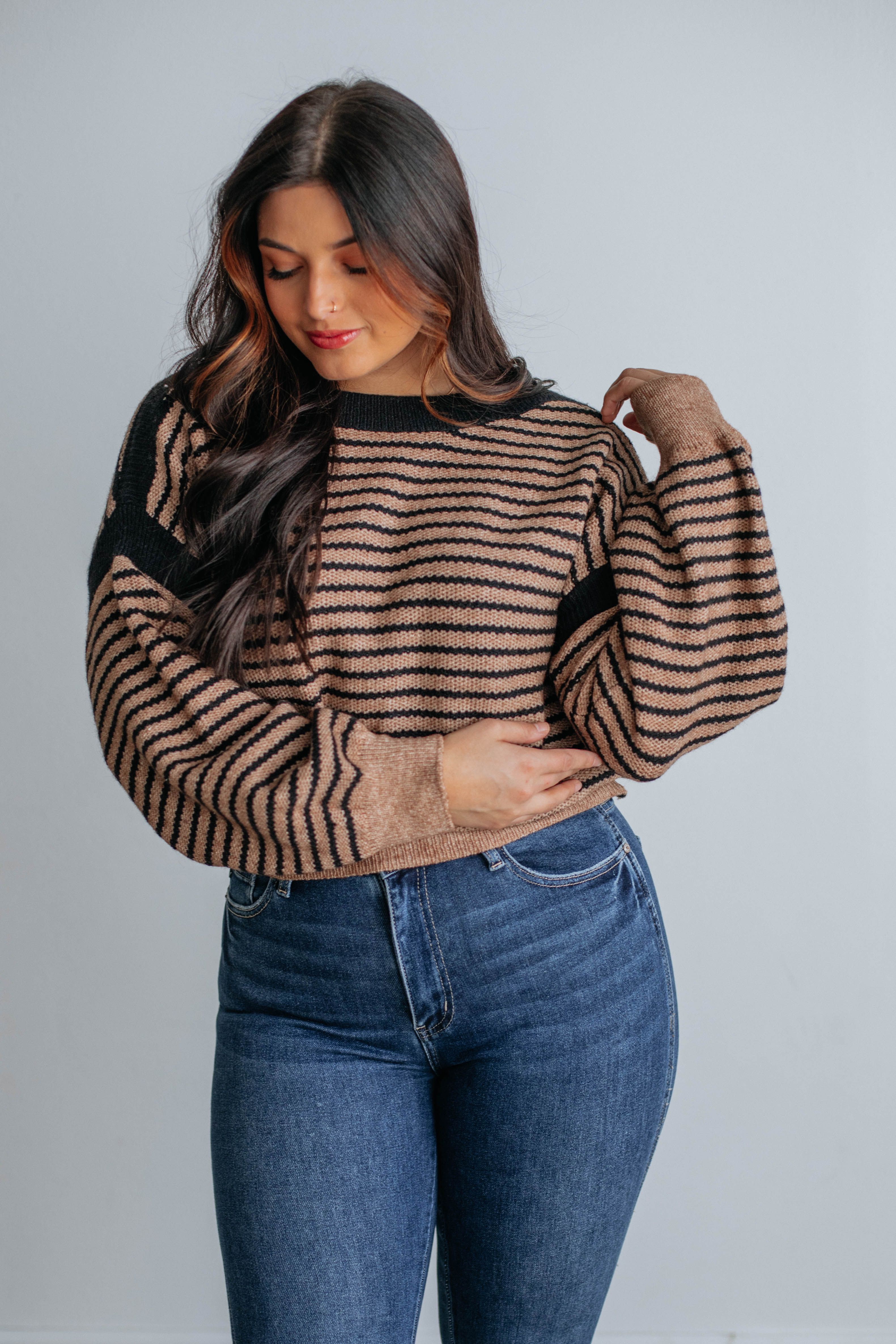 Keenan Striped Sweater sold by Wild Oak Boutique product image thumbnail 2