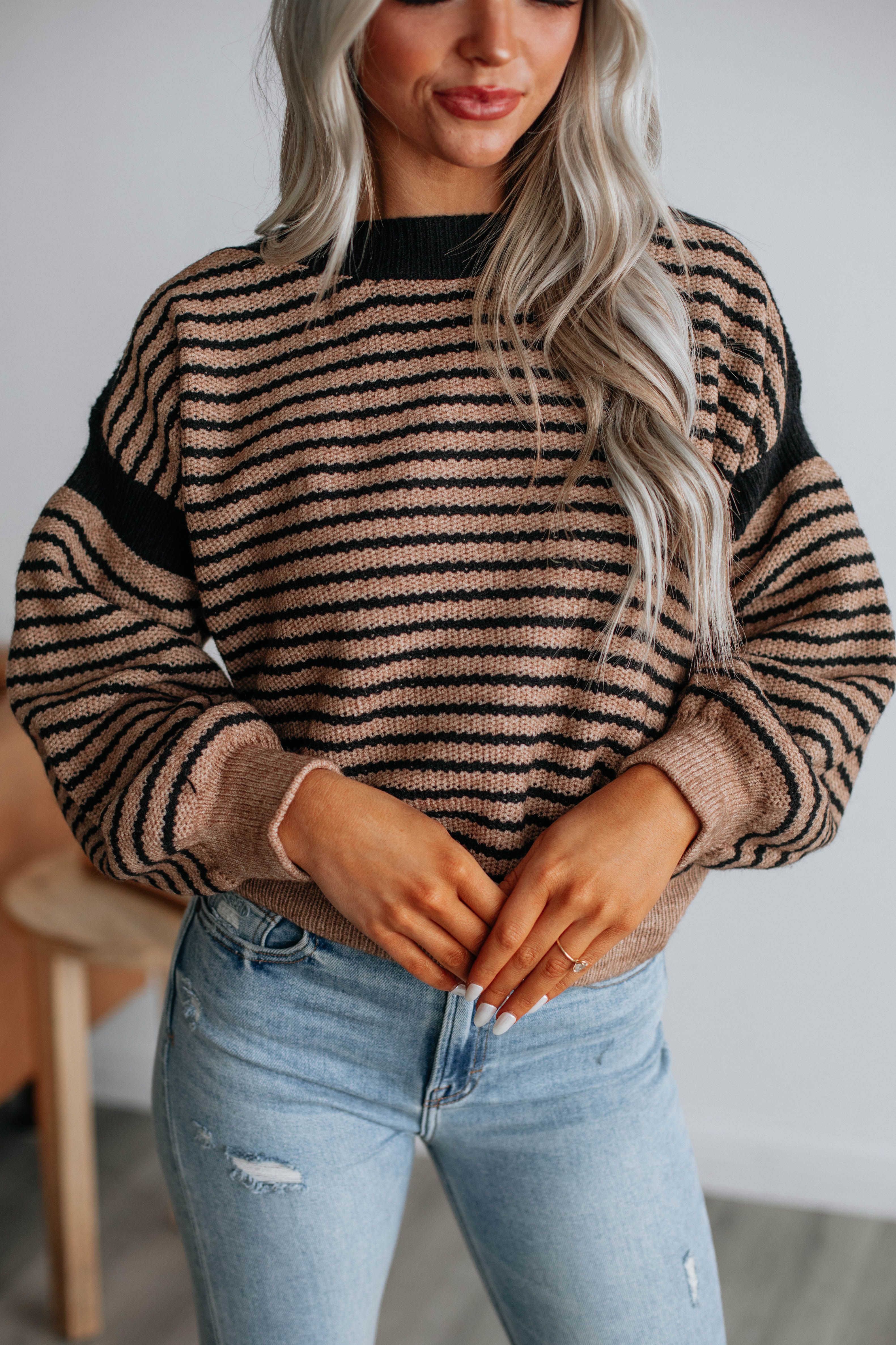 Keenan Striped Sweater sold by Wild Oak Boutique product image thumbnail 4
