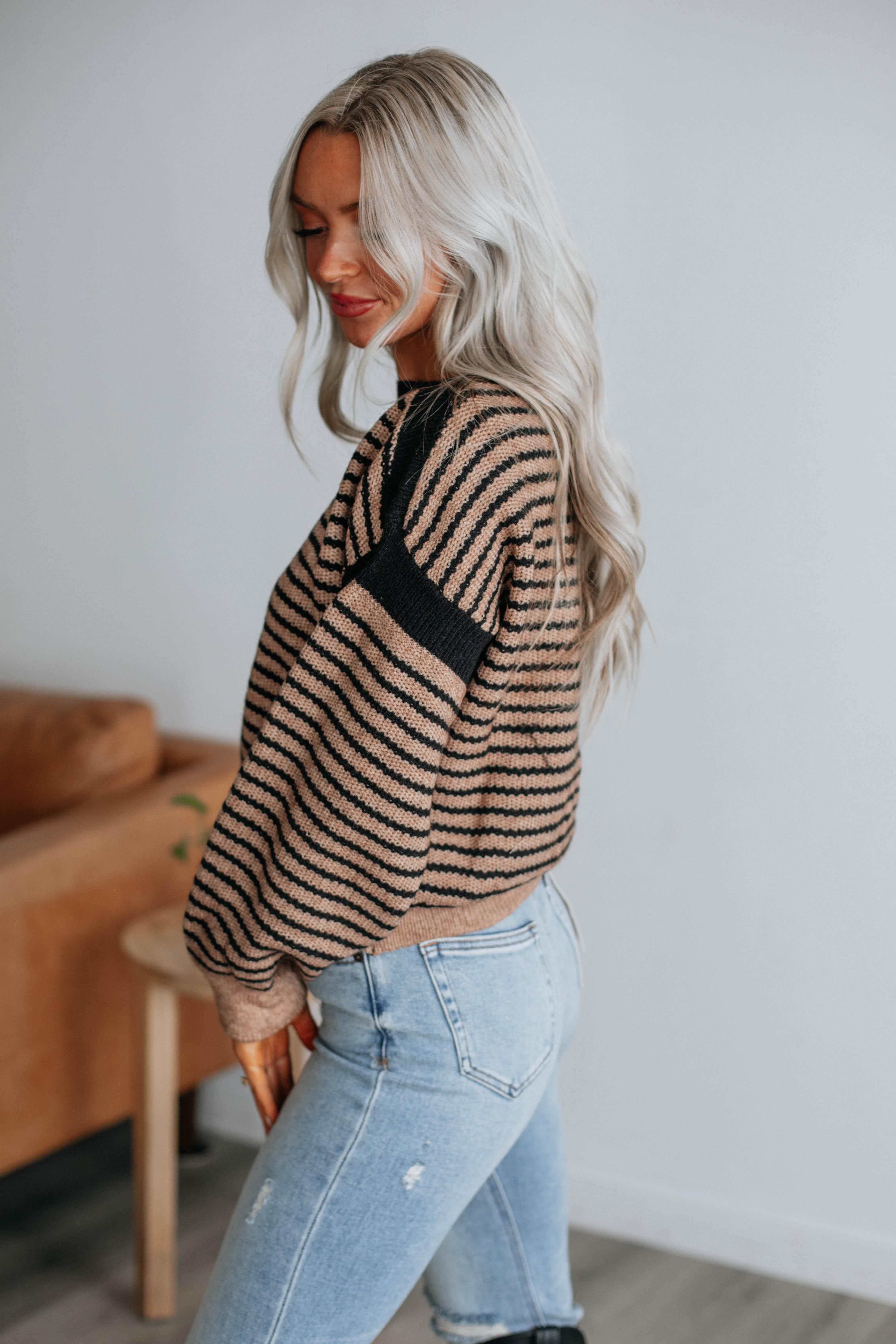 Keenan Striped Sweater sold by Wild Oak Boutique product image thumbnail 3