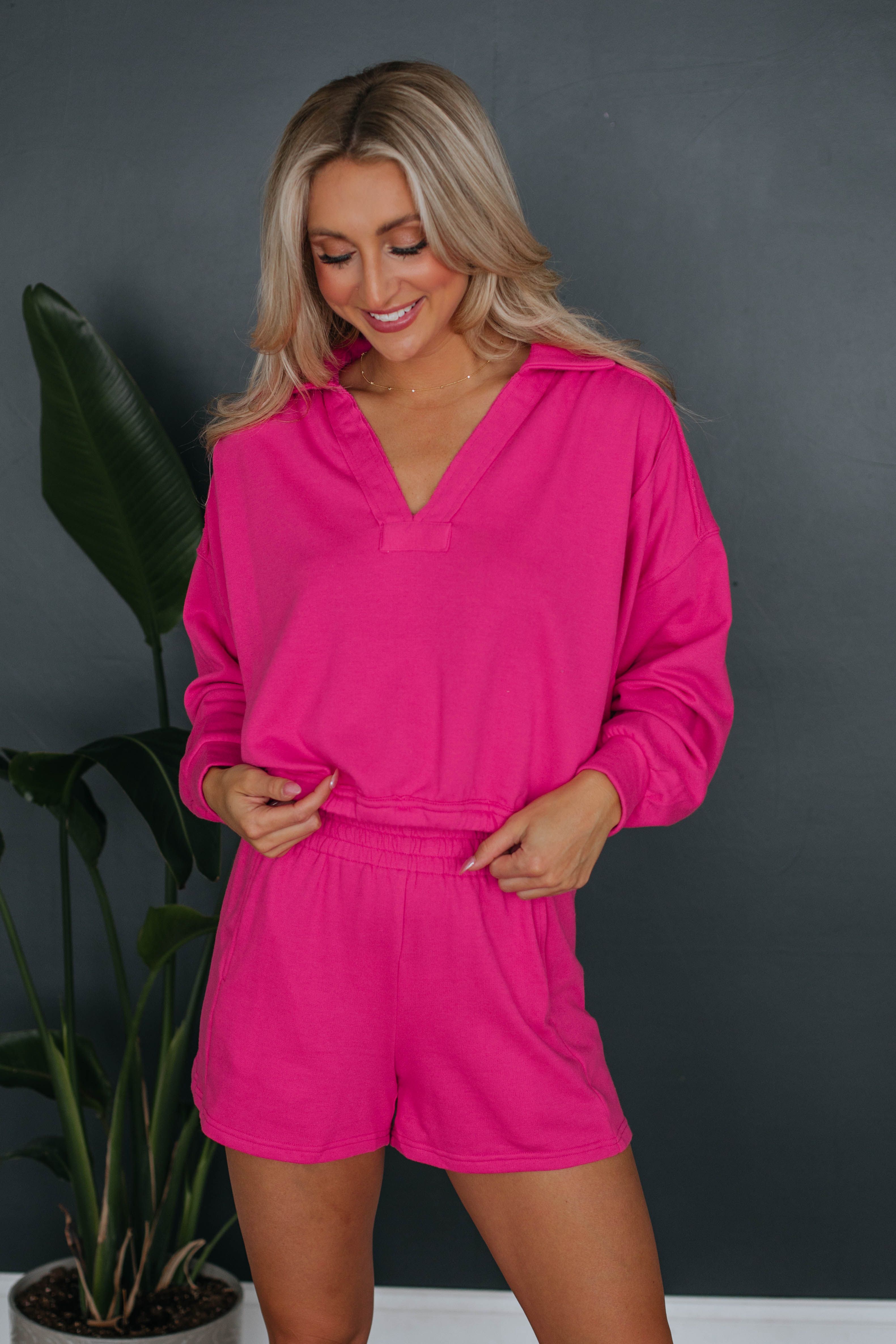 Lazy Days Pullover - Fuchsia sold by Wild Oak Boutique product image thumbnail 3