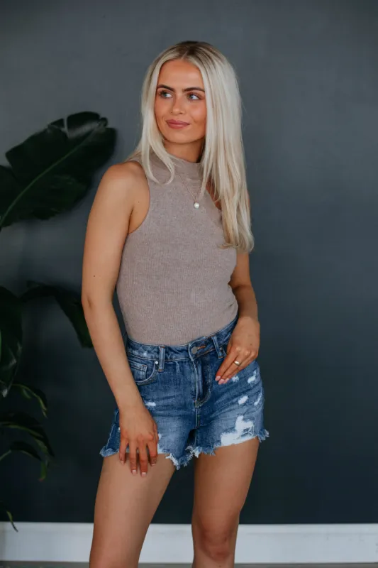 Verena Ribbed Bodysuit - Latte made by Wild Oak Boutique