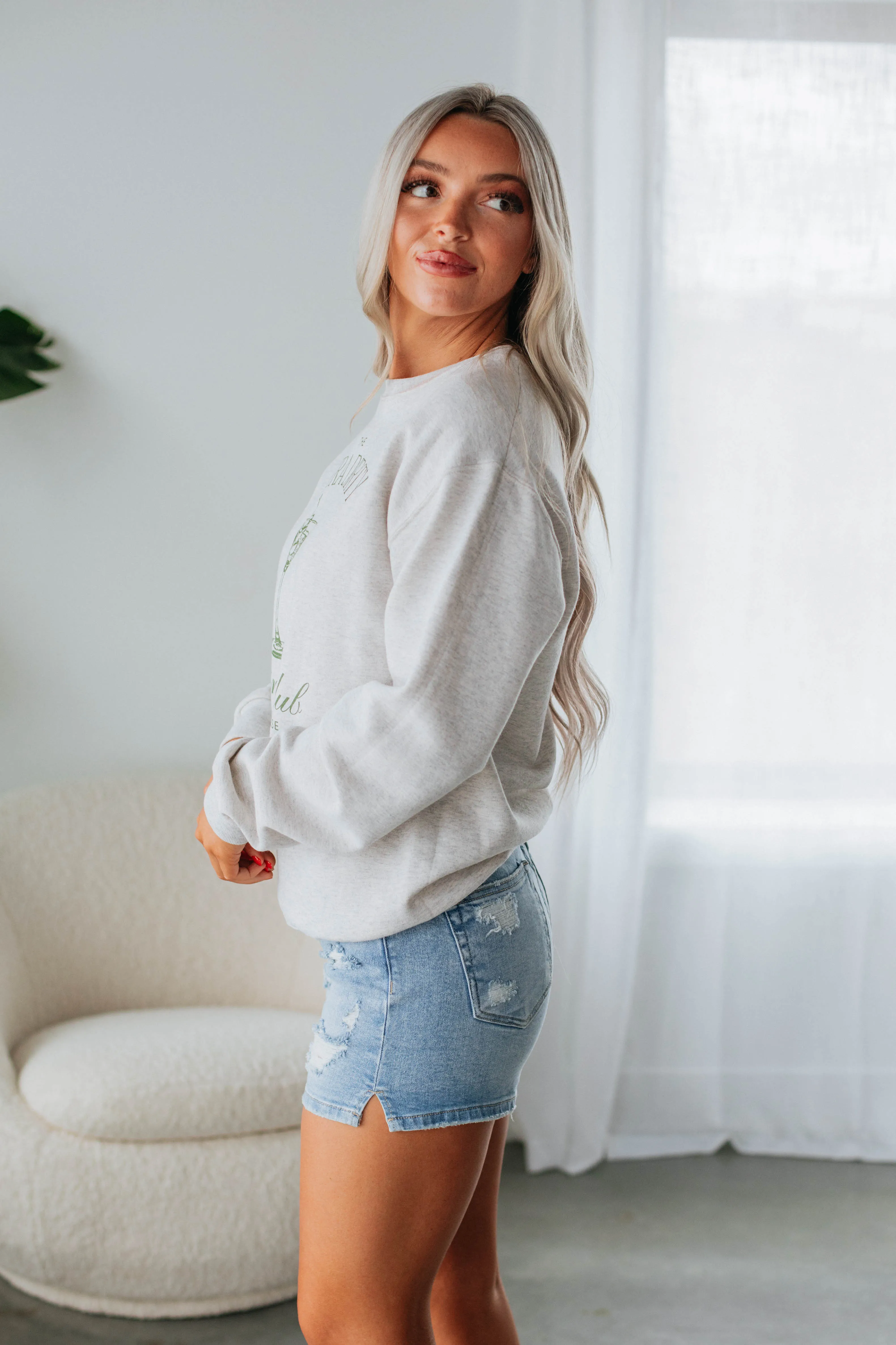 Extra Dirty Martini Club Graphic Crewneck sold by Wild Oak Boutique product image thumbnail 4