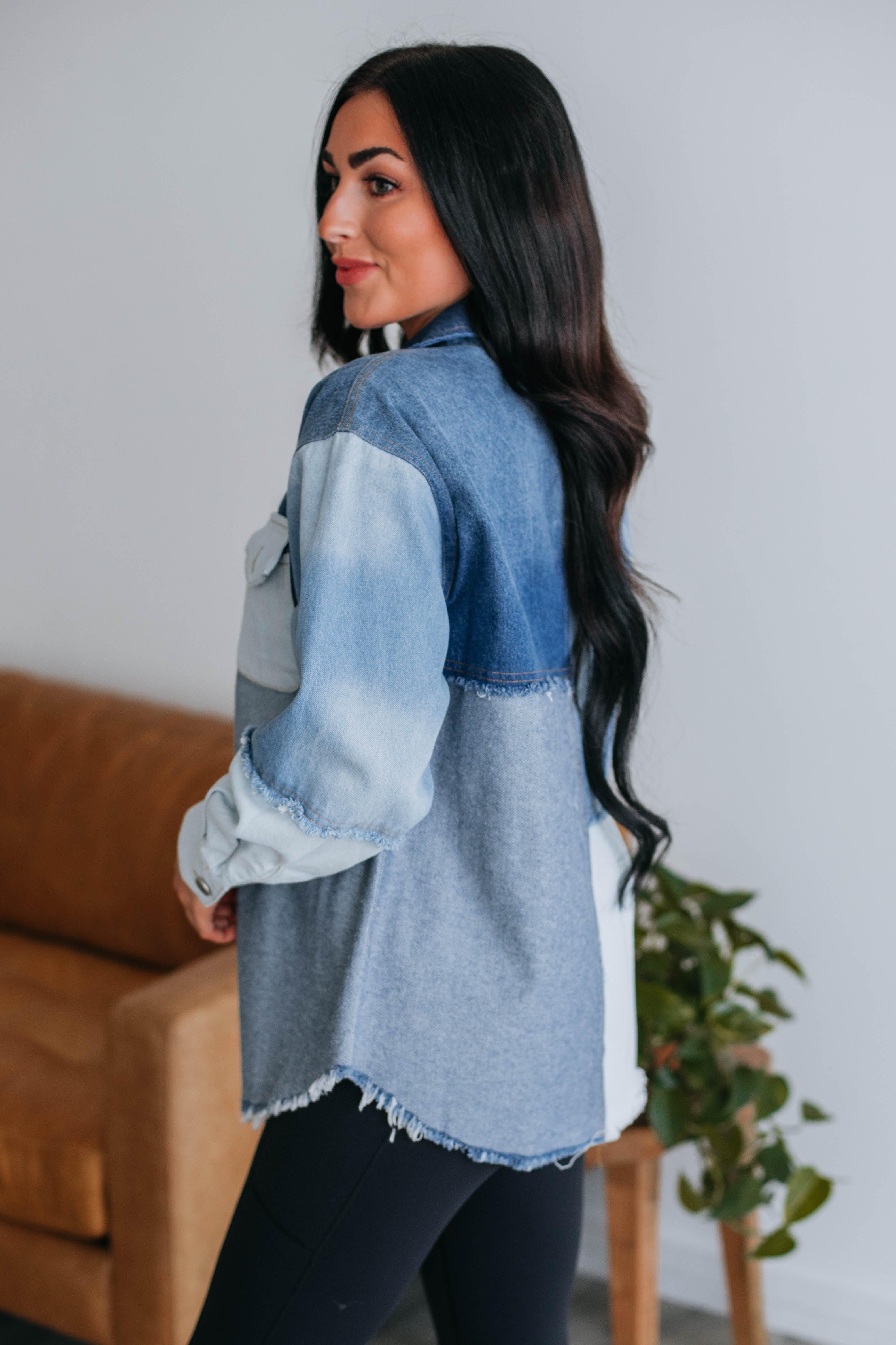 Alexandra Denim Shacket sold by Wild Oak Boutique product image thumbnail 4