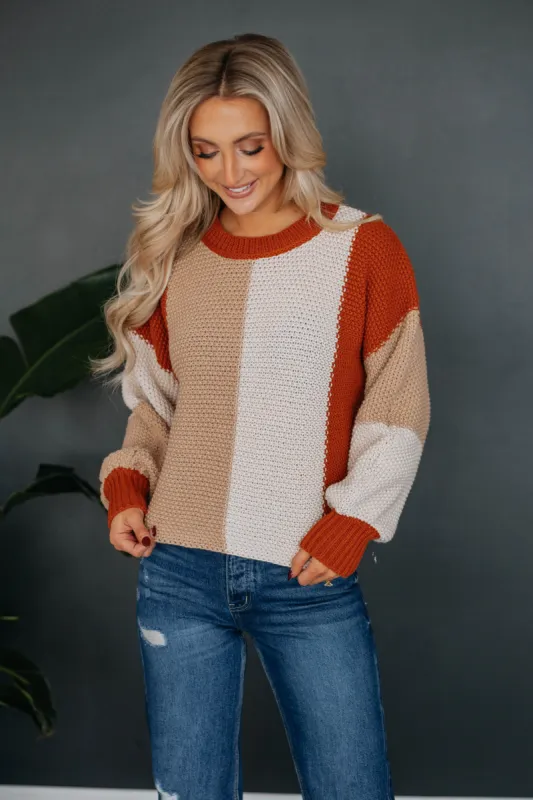 Bias Colorblock Sweater sold by Wild Oak Boutique
