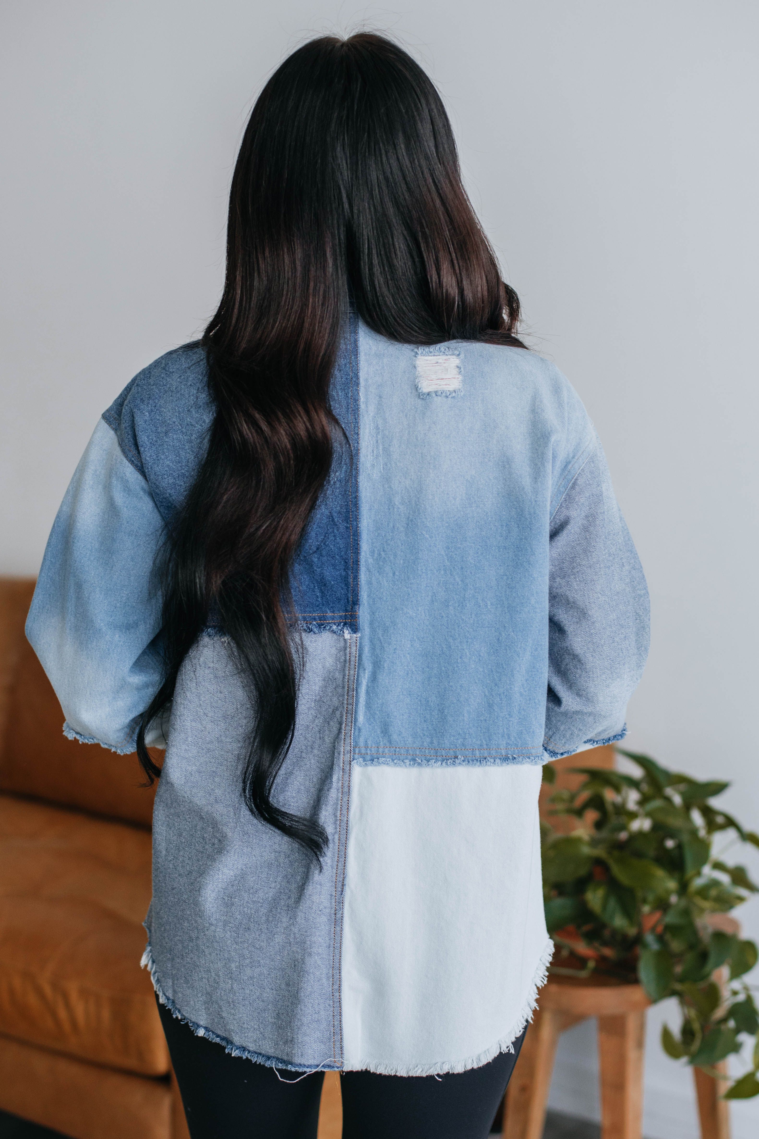 Alexandra Denim Shacket sold by Wild Oak Boutique product image thumbnail 5