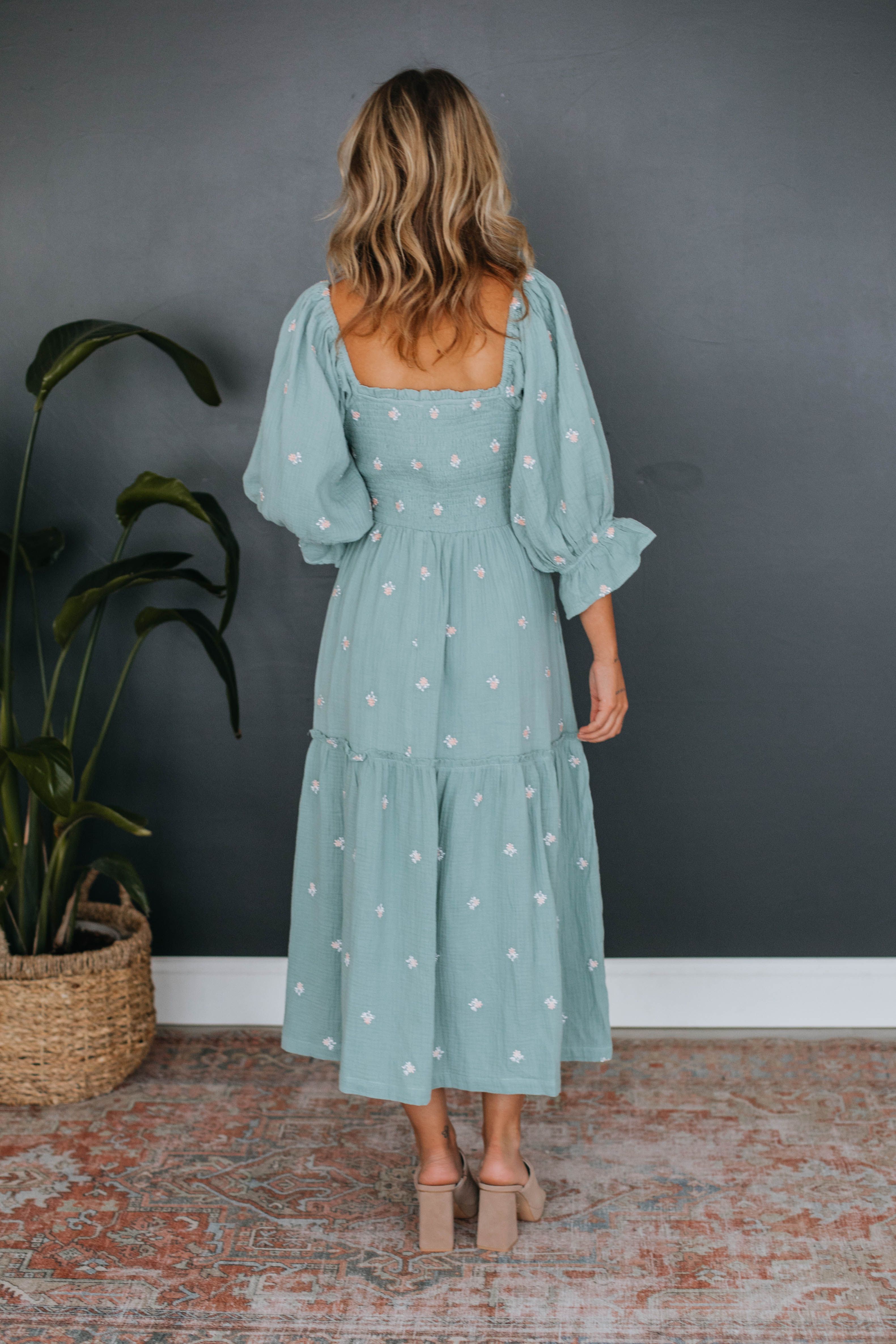 Darcy Midi Dress - Sage sold by Wild Oak Boutique product image thumbnail 7