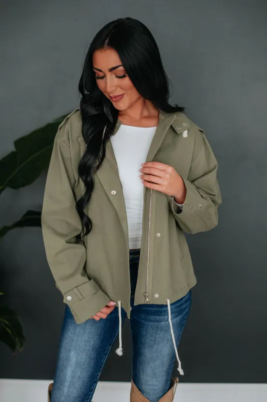 Timara Jacket - Light Olive sold by Wild Oak Boutique
