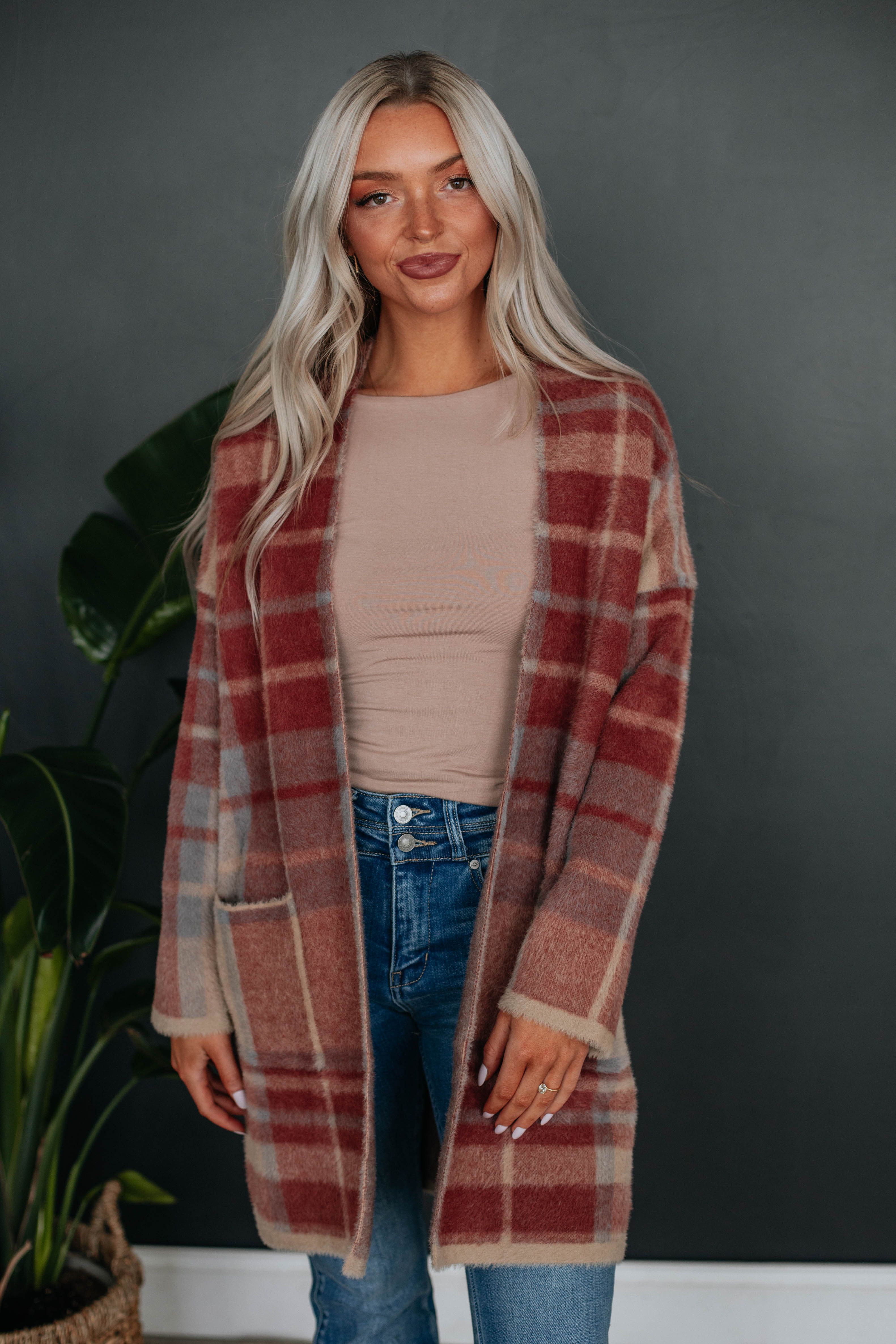 Brittany Cardigan - Mauve Mix sold by Wild Oak Boutique product image thumbnail 5