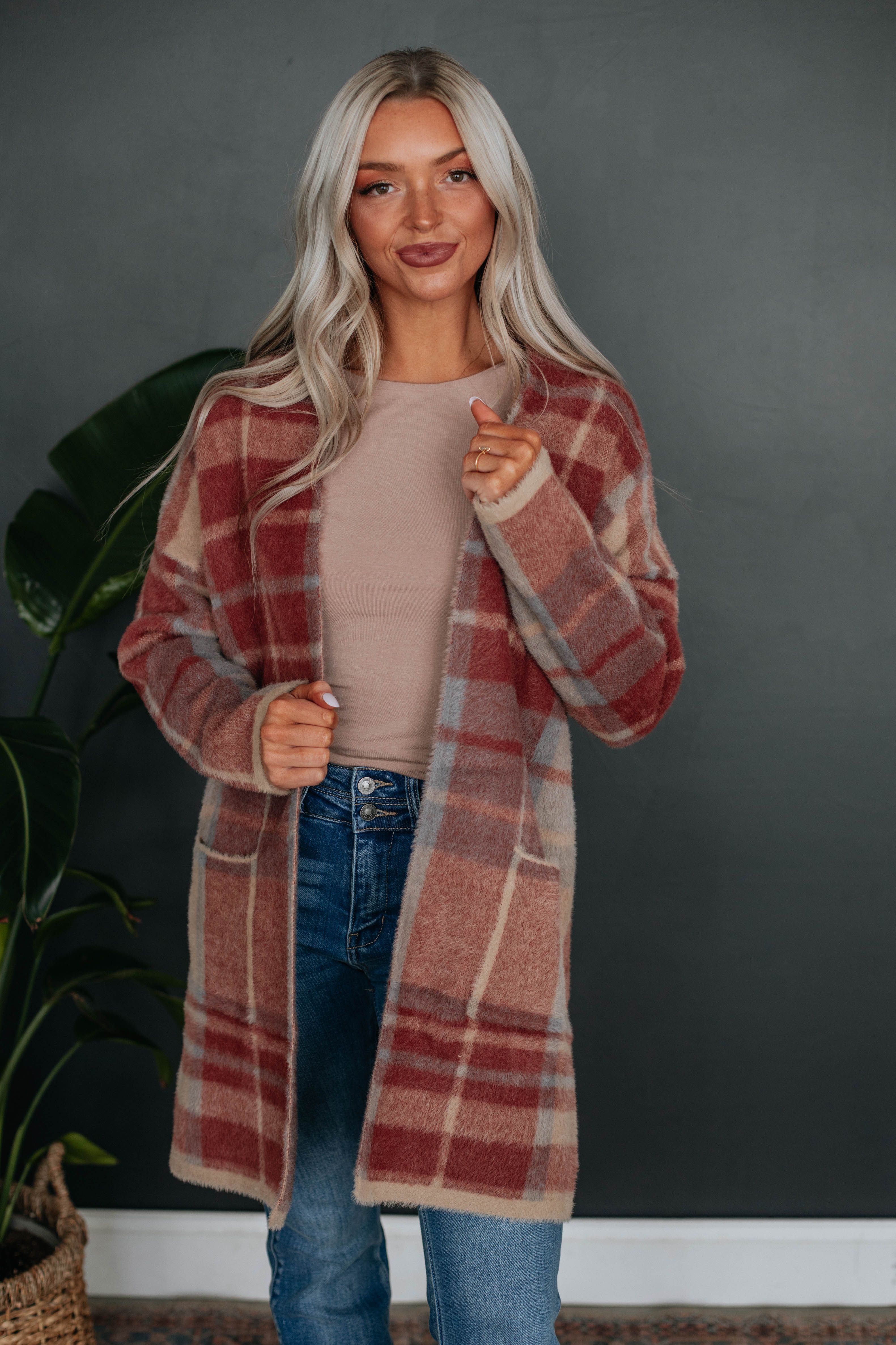 Brittany Cardigan - Mauve Mix sold by Wild Oak Boutique product image thumbnail 2