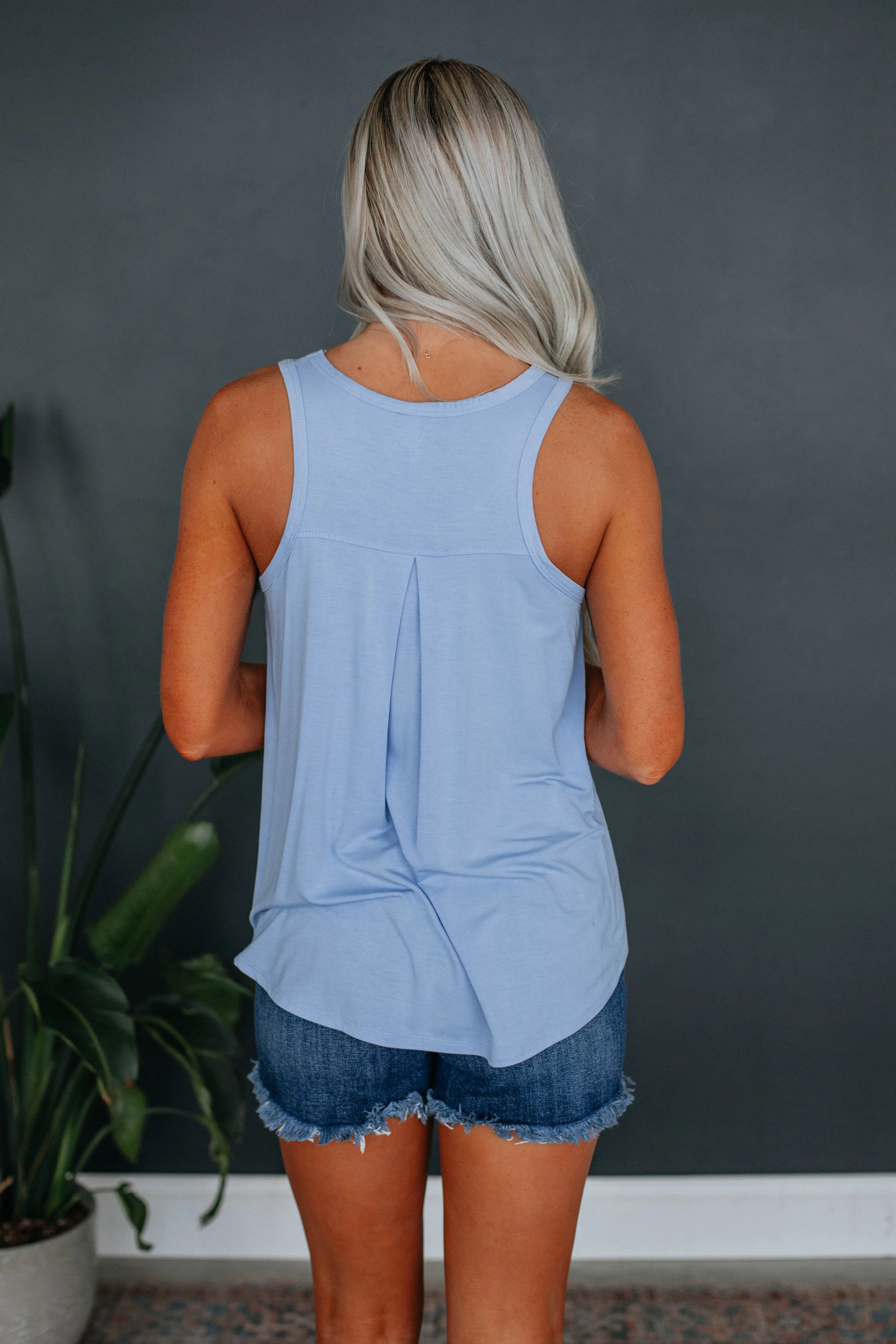 Dava Basic Tank - Powder Blue sold by Wild Oak Boutique product image thumbnail 4