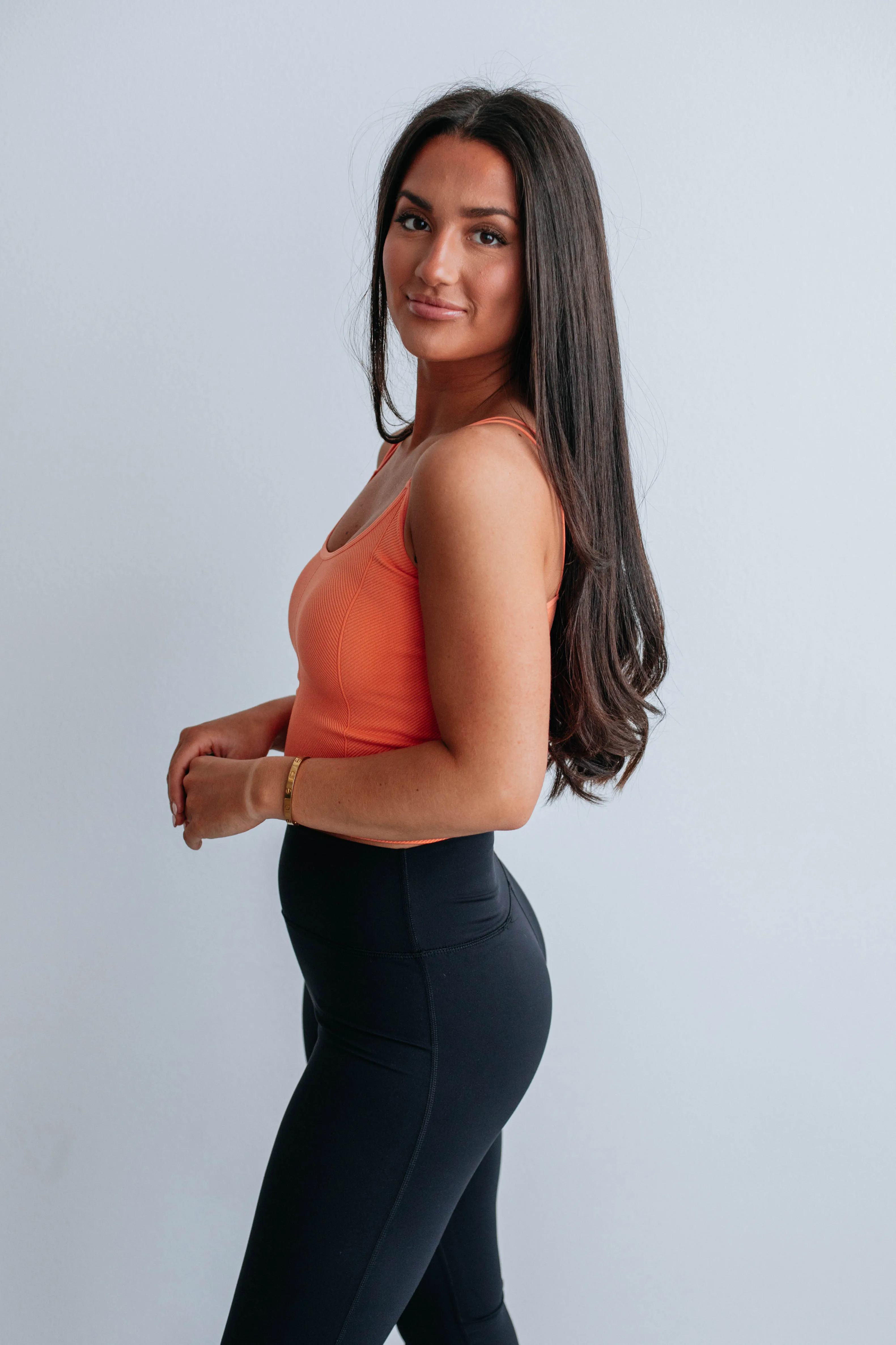 Lexis Ribbed Tank - Mango sold by Wild Oak Boutique product image thumbnail 3