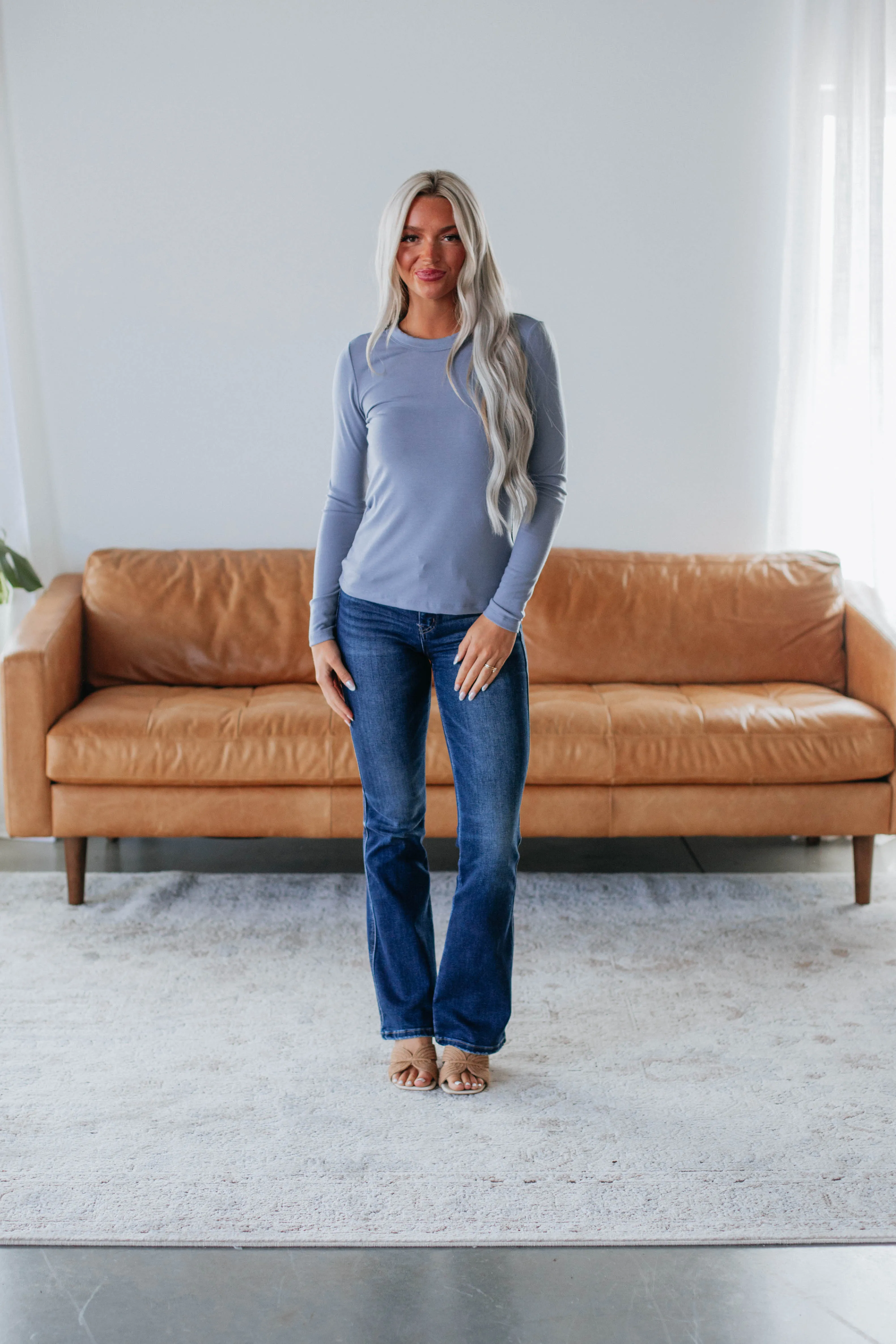Penny Long Sleeve Top - Vintage Blue sold by Wild Oak Boutique product image thumbnail 2