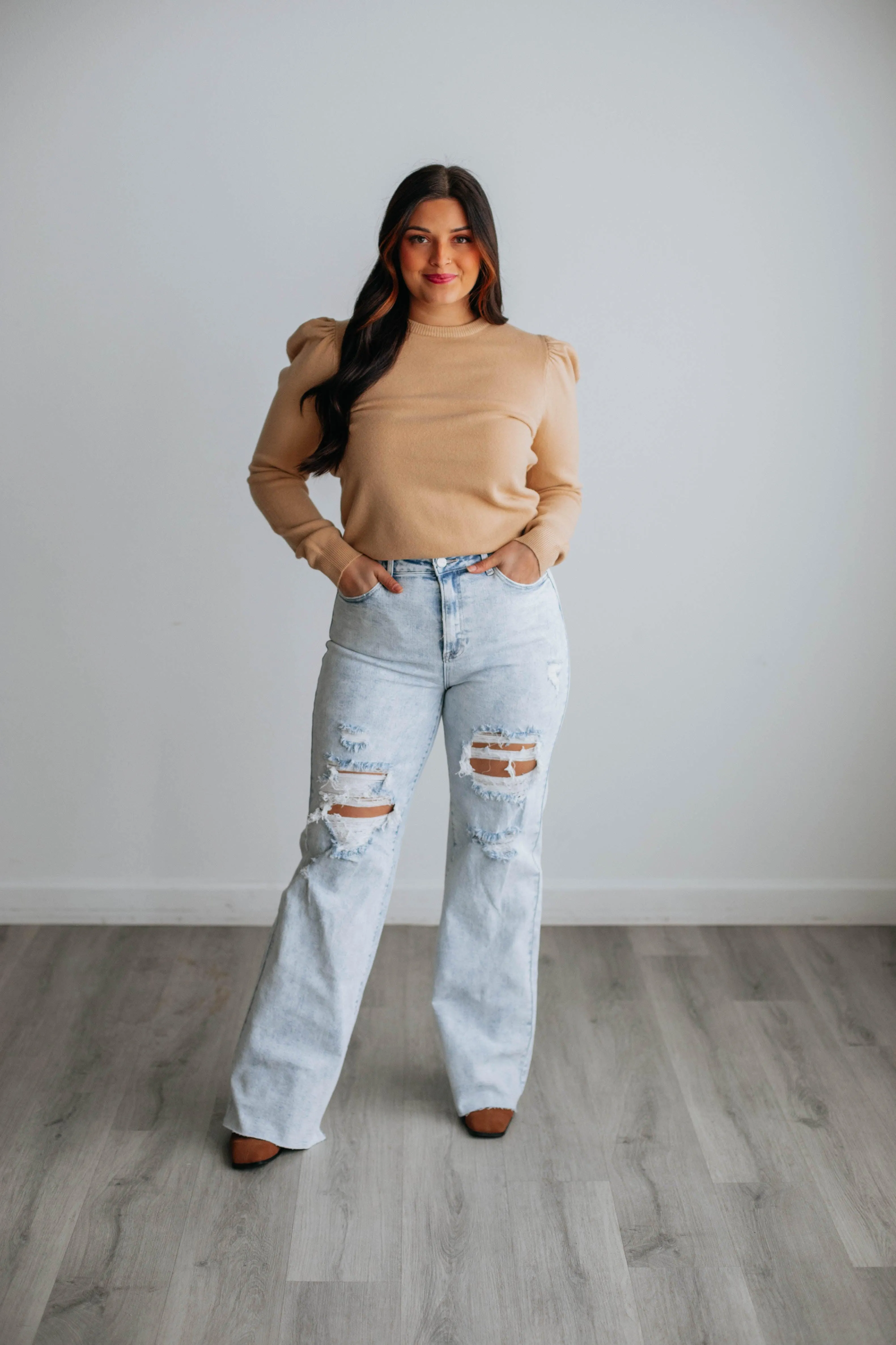 Mel Sweater - Sand sold by Wild Oak Boutique product image thumbnail 4