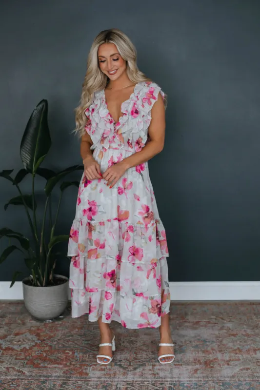 Jenea Floral Dress sold by Wild Oak Boutique