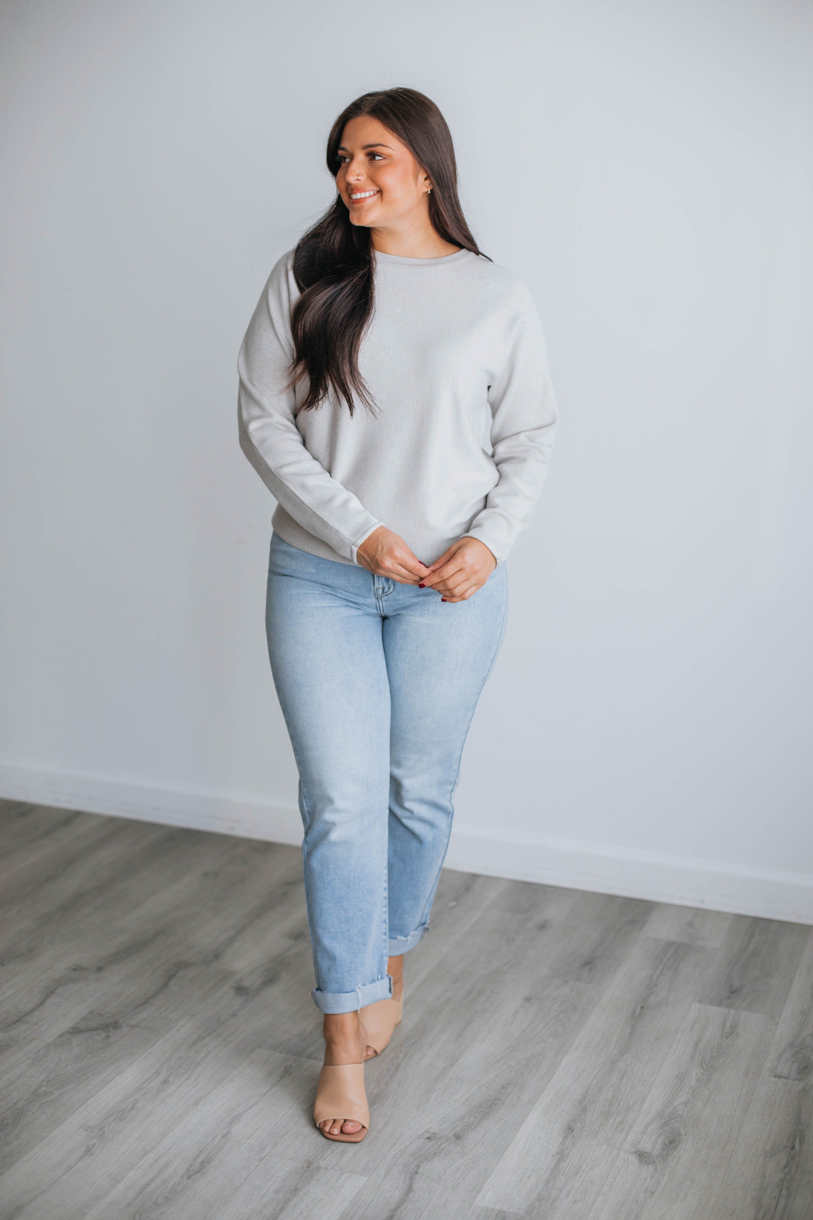 Brylee Lightweight Sweater - Stone sold by Wild Oak Boutique product image thumbnail 2