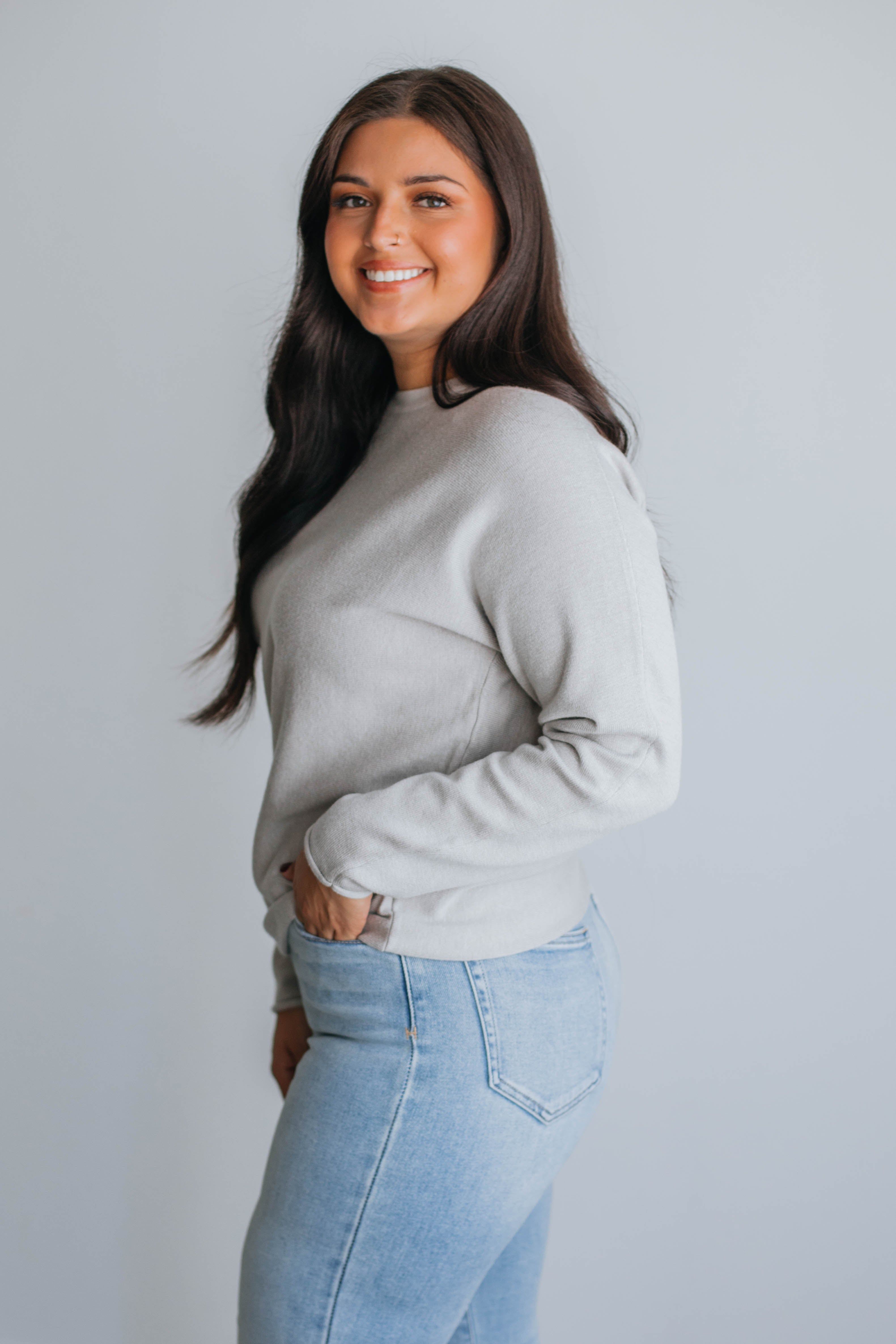 Brylee Lightweight Sweater - Stone sold by Wild Oak Boutique product image thumbnail 5