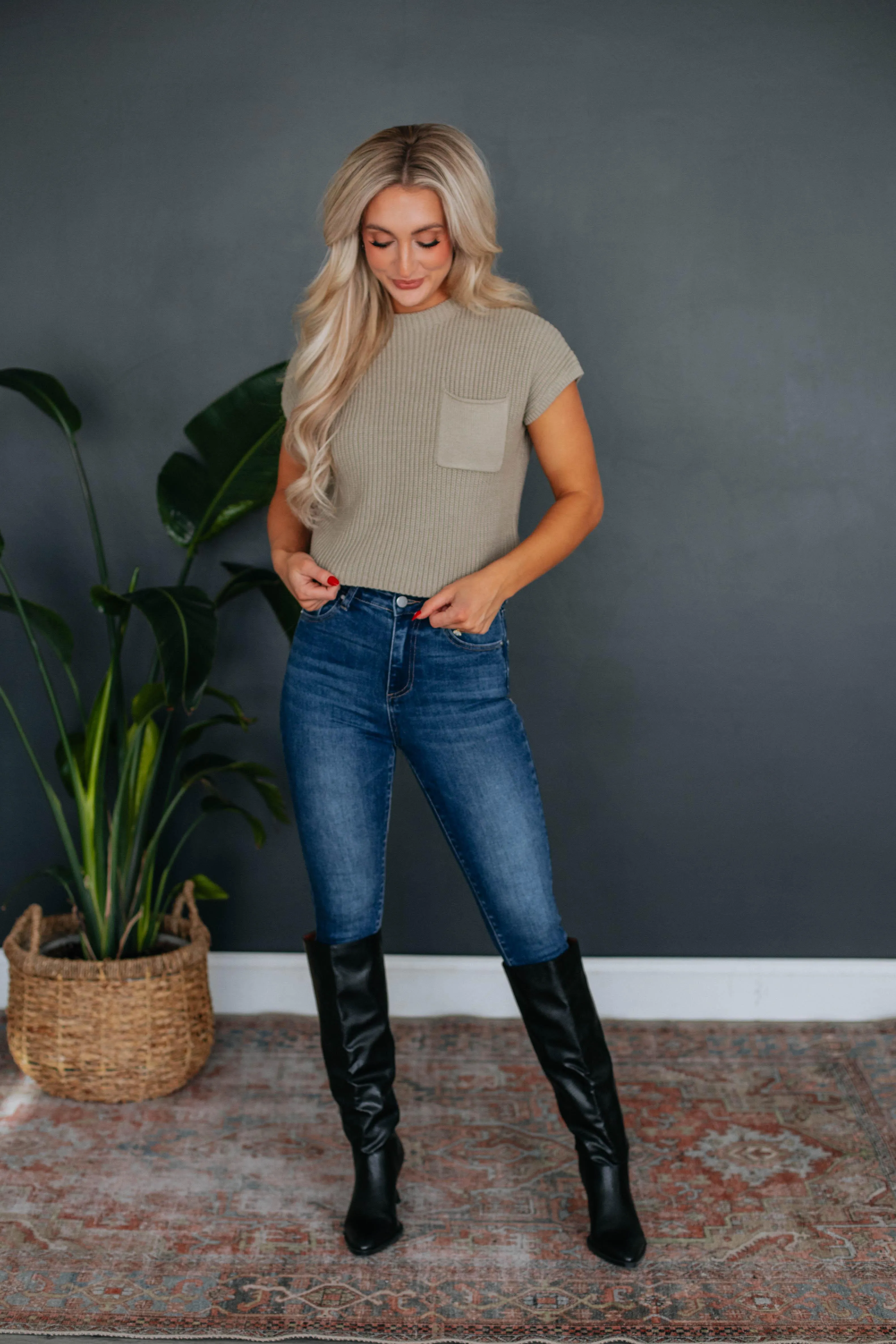 Artis Knit Top - Artichoke sold by Wild Oak Boutique product image thumbnail 2