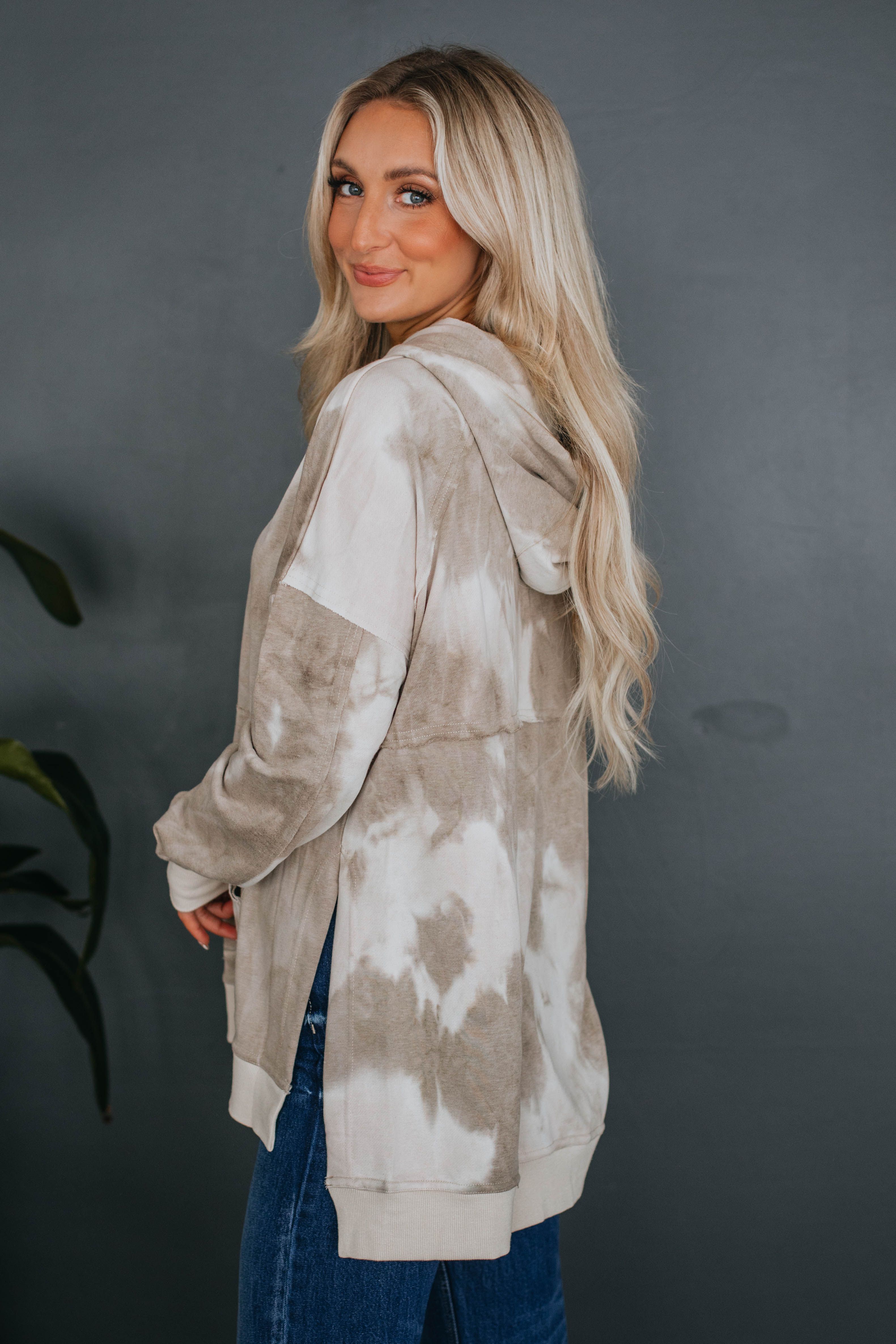 Leylan Tie-Dye Hoodie - Oat sold by Wild Oak Boutique product image thumbnail 3