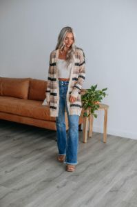 Azai Striped Cardigan sold by Wild Oak Boutique