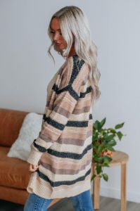 Azai Striped Cardigan sold by Wild Oak Boutique