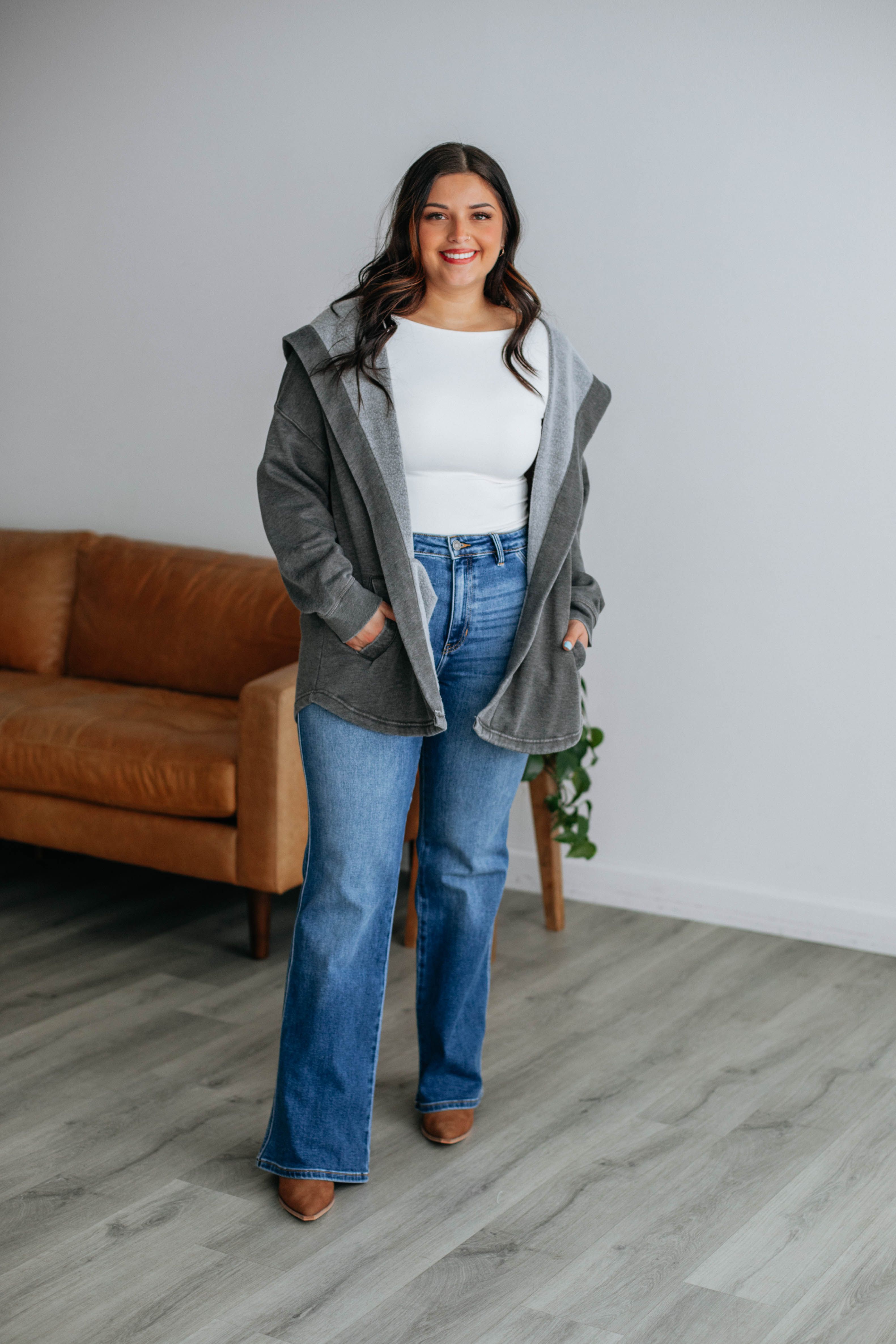 Graham Cardigan - Charcoal sold by Wild Oak Boutique product image thumbnail 2