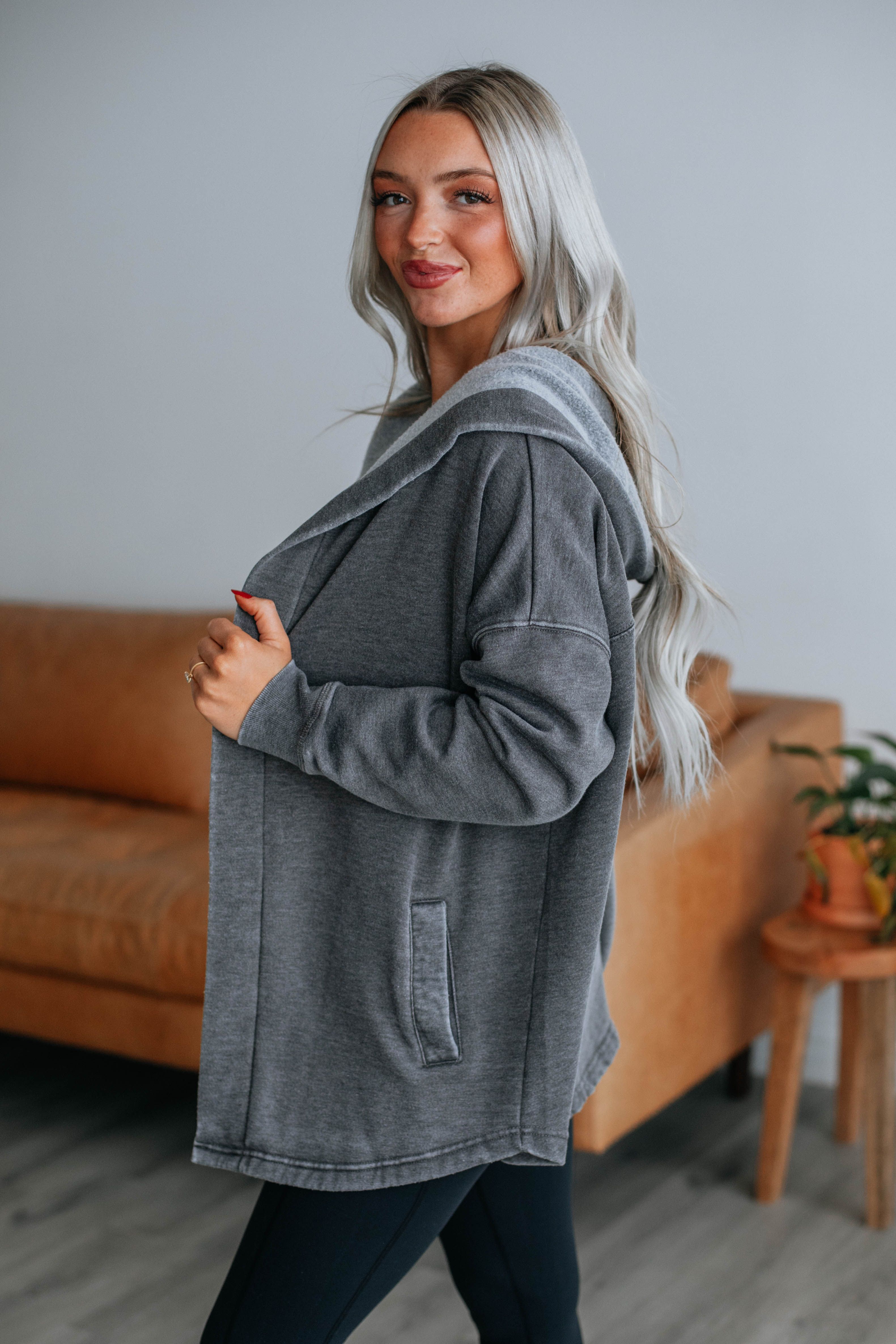 Graham Cardigan - Charcoal sold by Wild Oak Boutique product image thumbnail 3