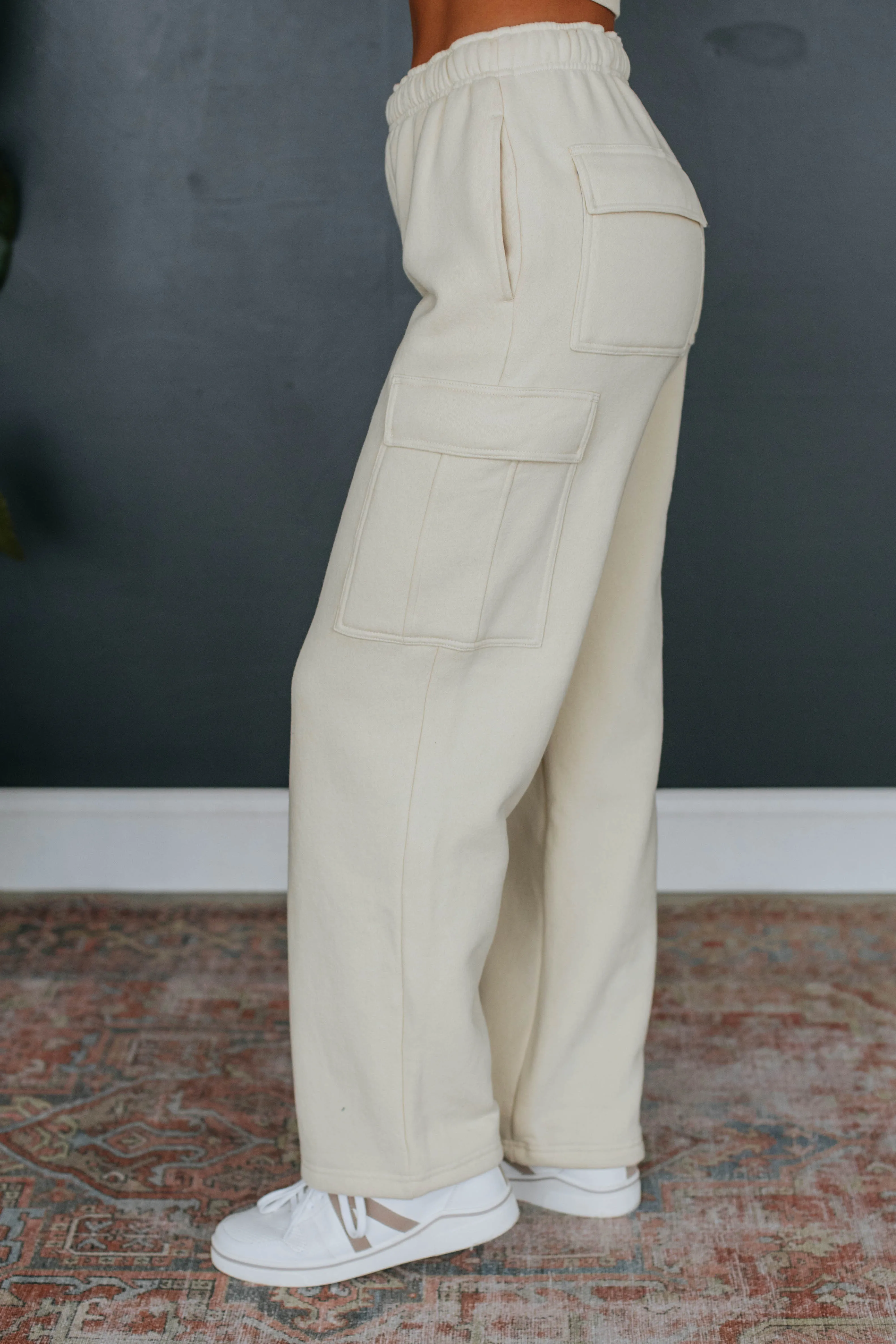 Autumn Cargo Lounge Pants - Beige sold by Wild Oak Boutique product image thumbnail 3