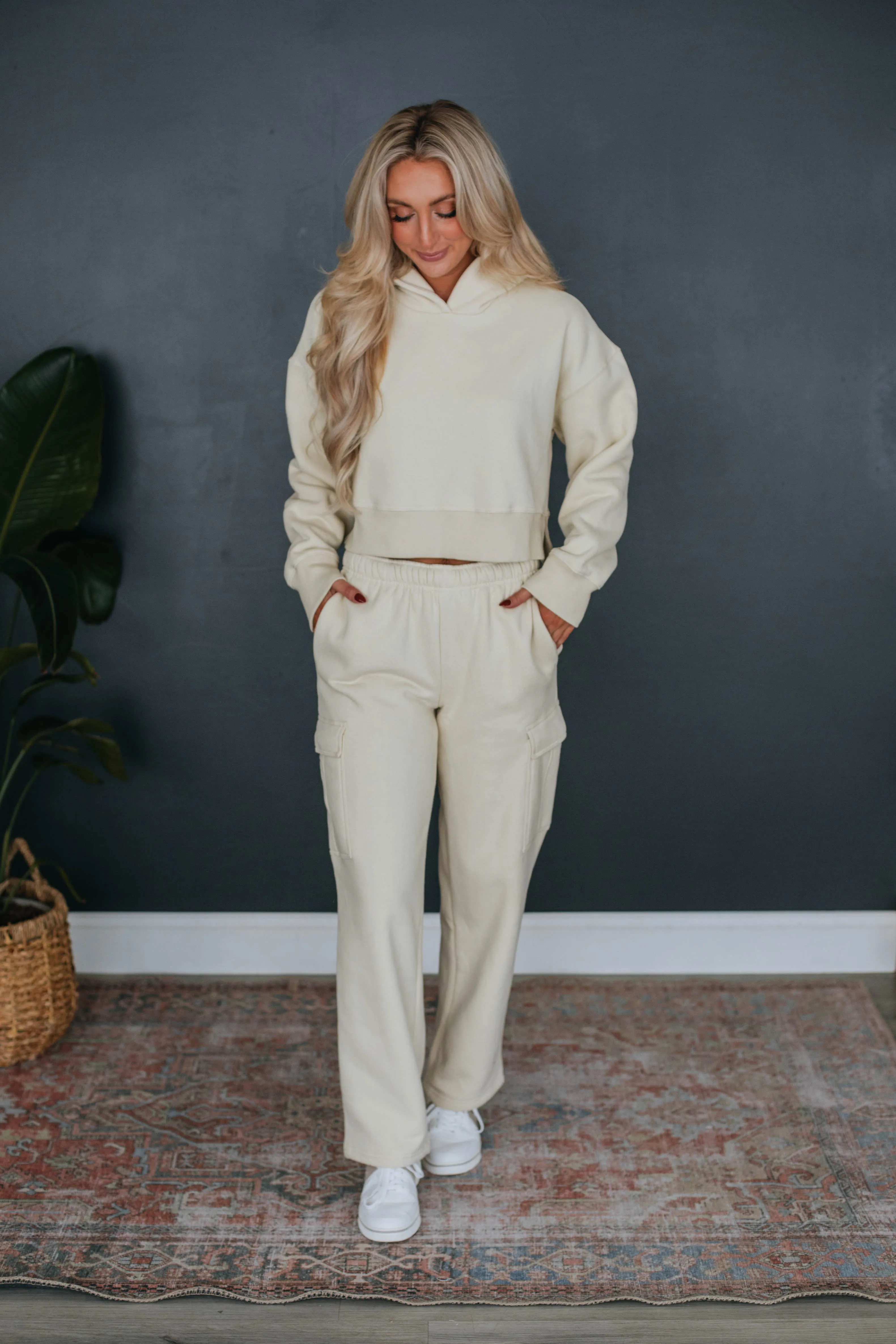 Autumn Cargo Lounge Pants - Beige sold by Wild Oak Boutique product image thumbnail 2