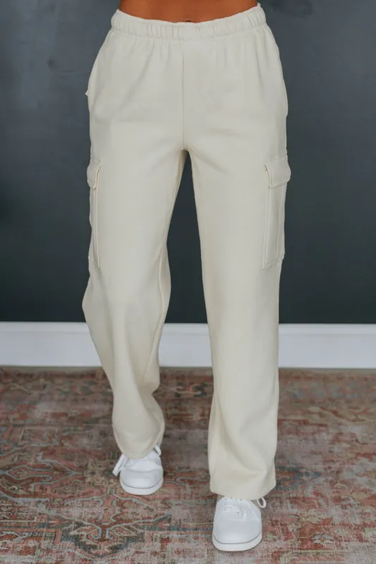Autumn Cargo Lounge Pants - Beige sold by Wild Oak Boutique