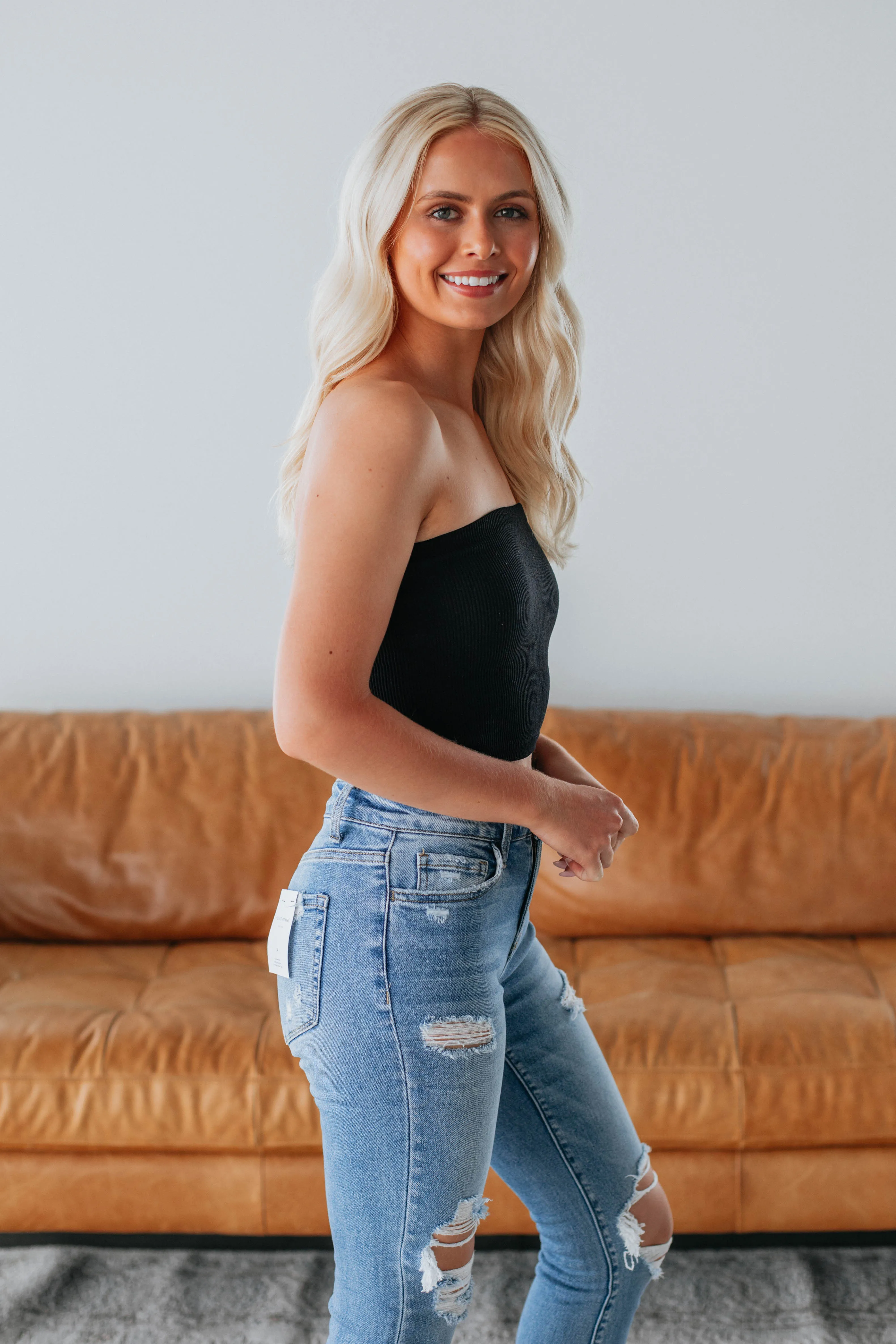 Alexa Ribbed Top - Black sold by Wild Oak Boutique product image thumbnail 2