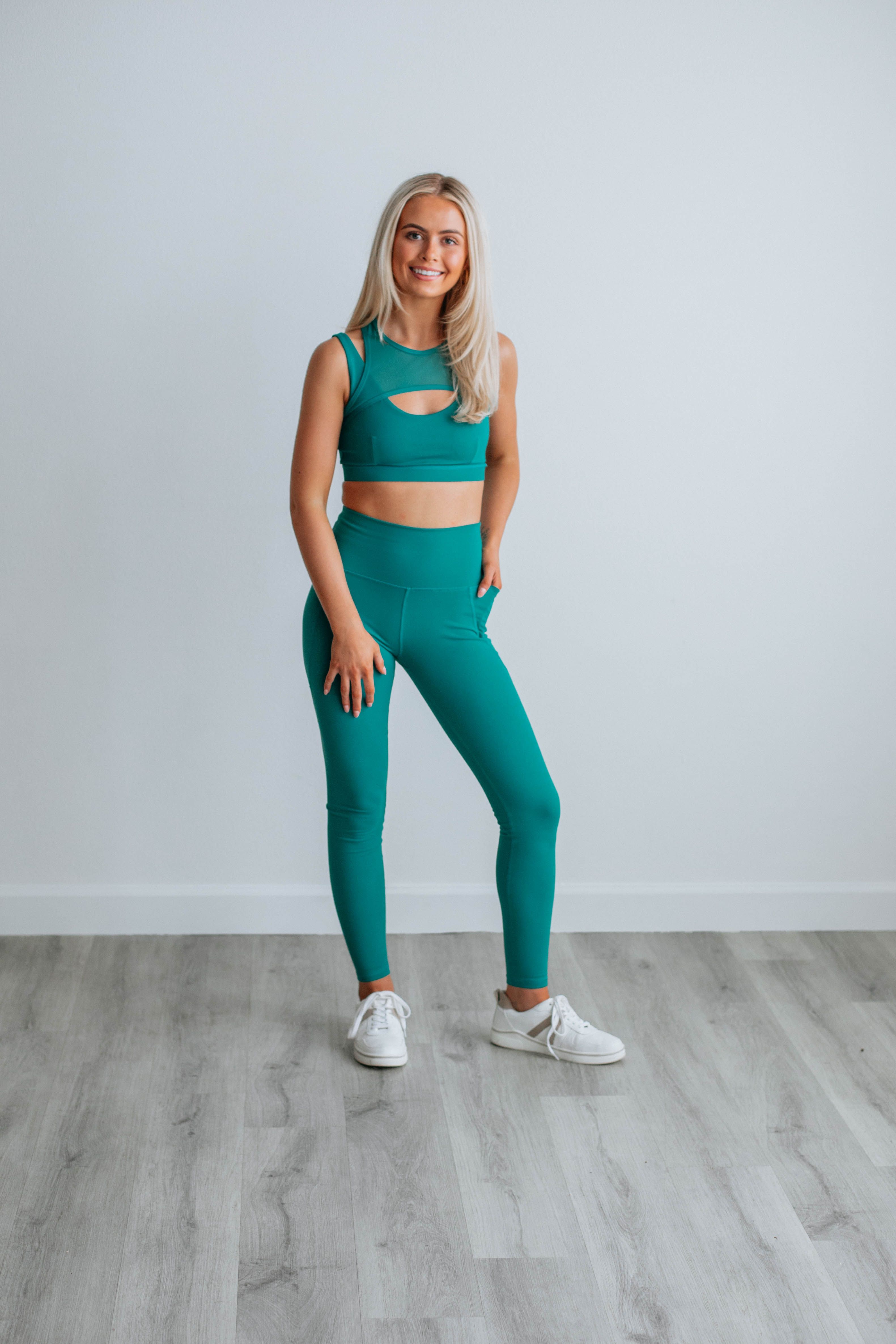 Zalen Active Leggings - Teal sold by Wild Oak Boutique