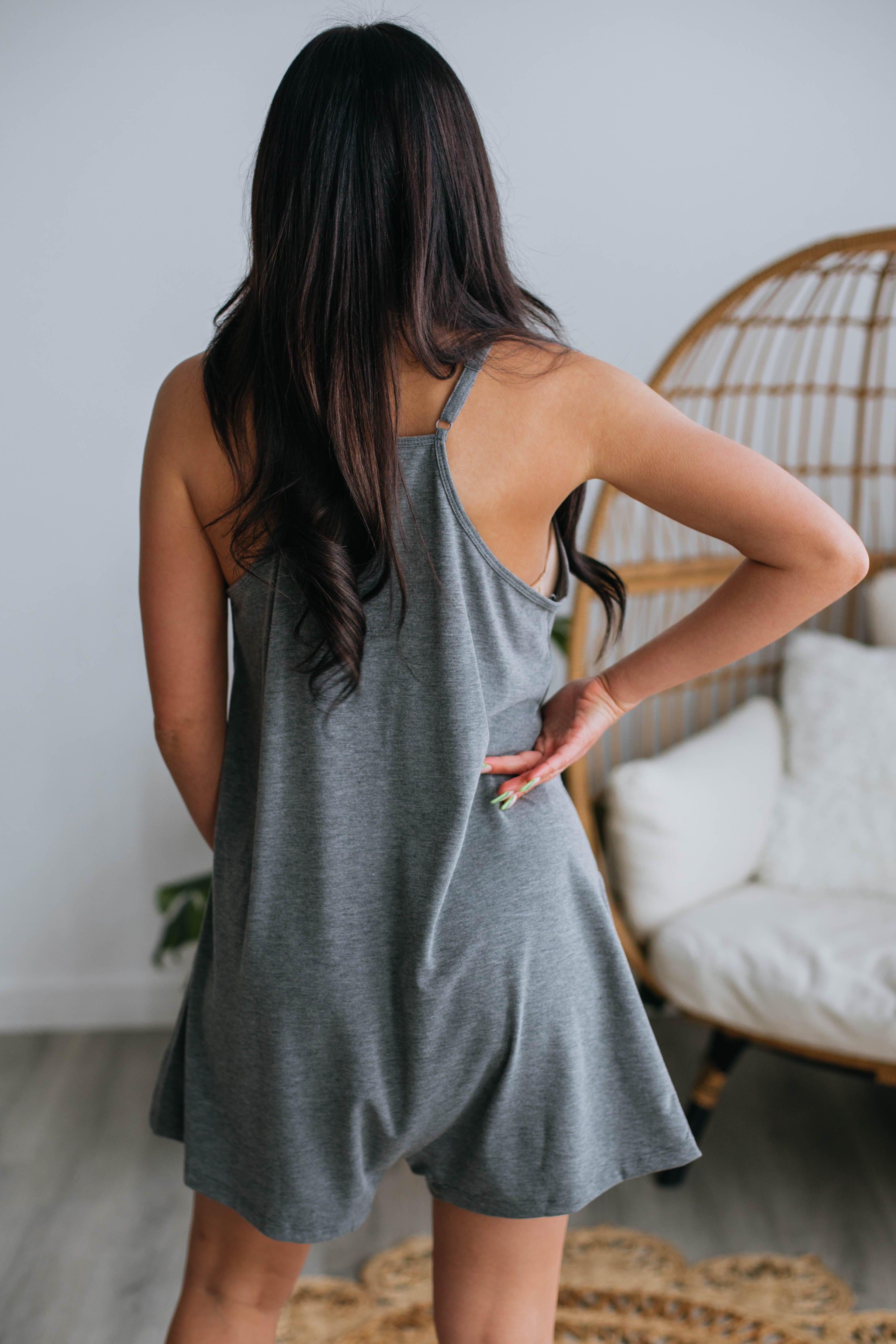 Tamila Lounge Romper - Charcoal sold by Wild Oak Boutique product image thumbnail 3