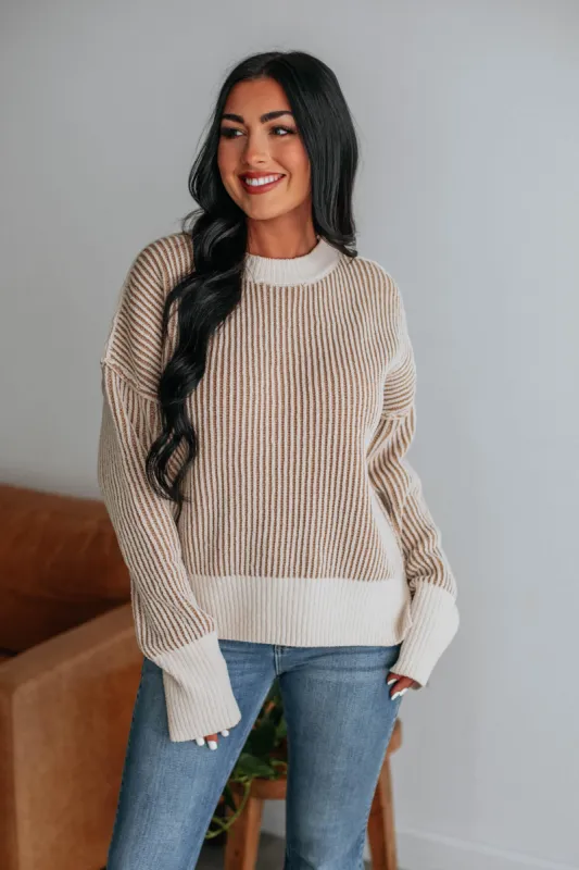 Delenia Sweater - Natural Mix sold by Wild Oak Boutique