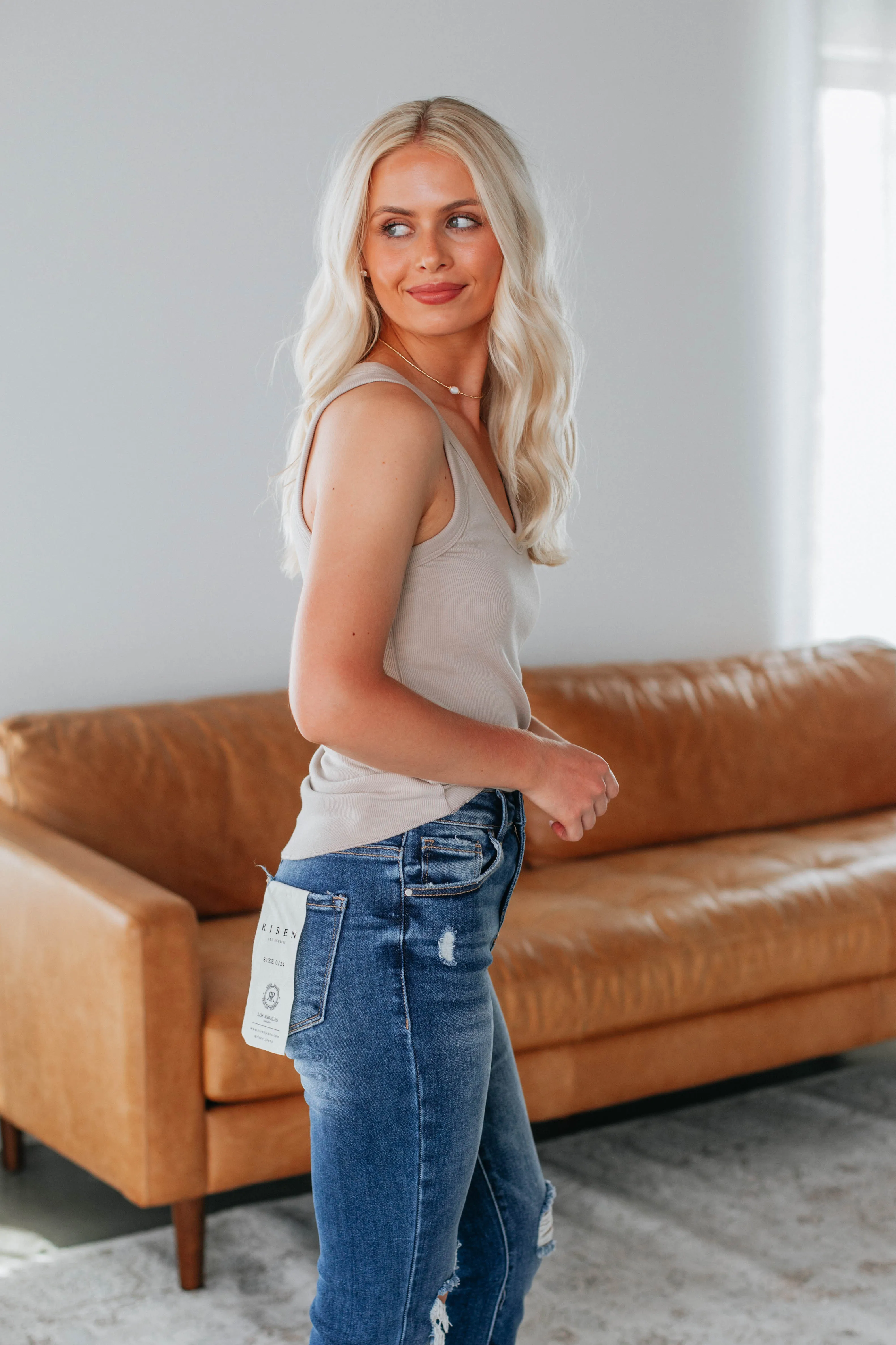 Pratt Ribbed Tank - Shell sold by Wild Oak Boutique product image thumbnail 3