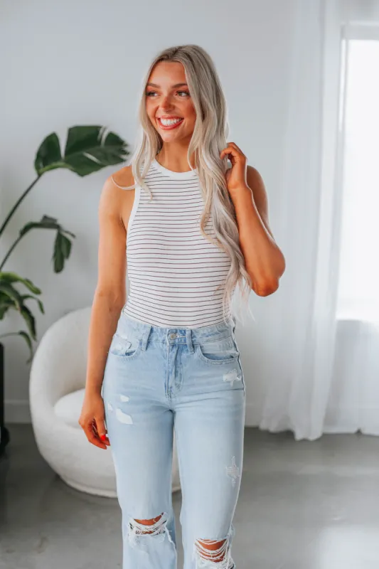 April Striped Bodysuit sold by Wild Oak Boutique