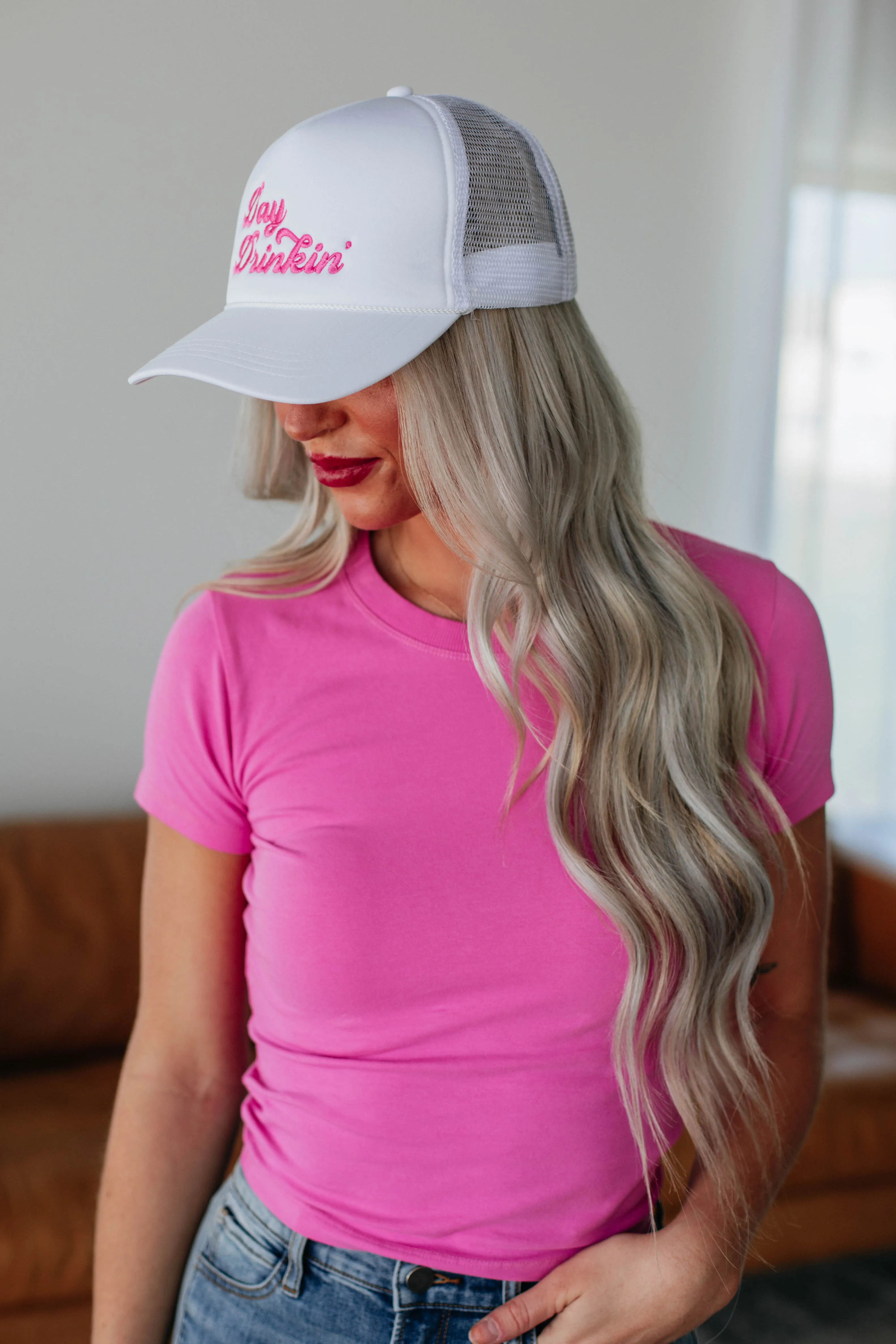 Day Drinkin' Trucker Hat - Ivory sold by Wild Oak Boutique product image thumbnail 3