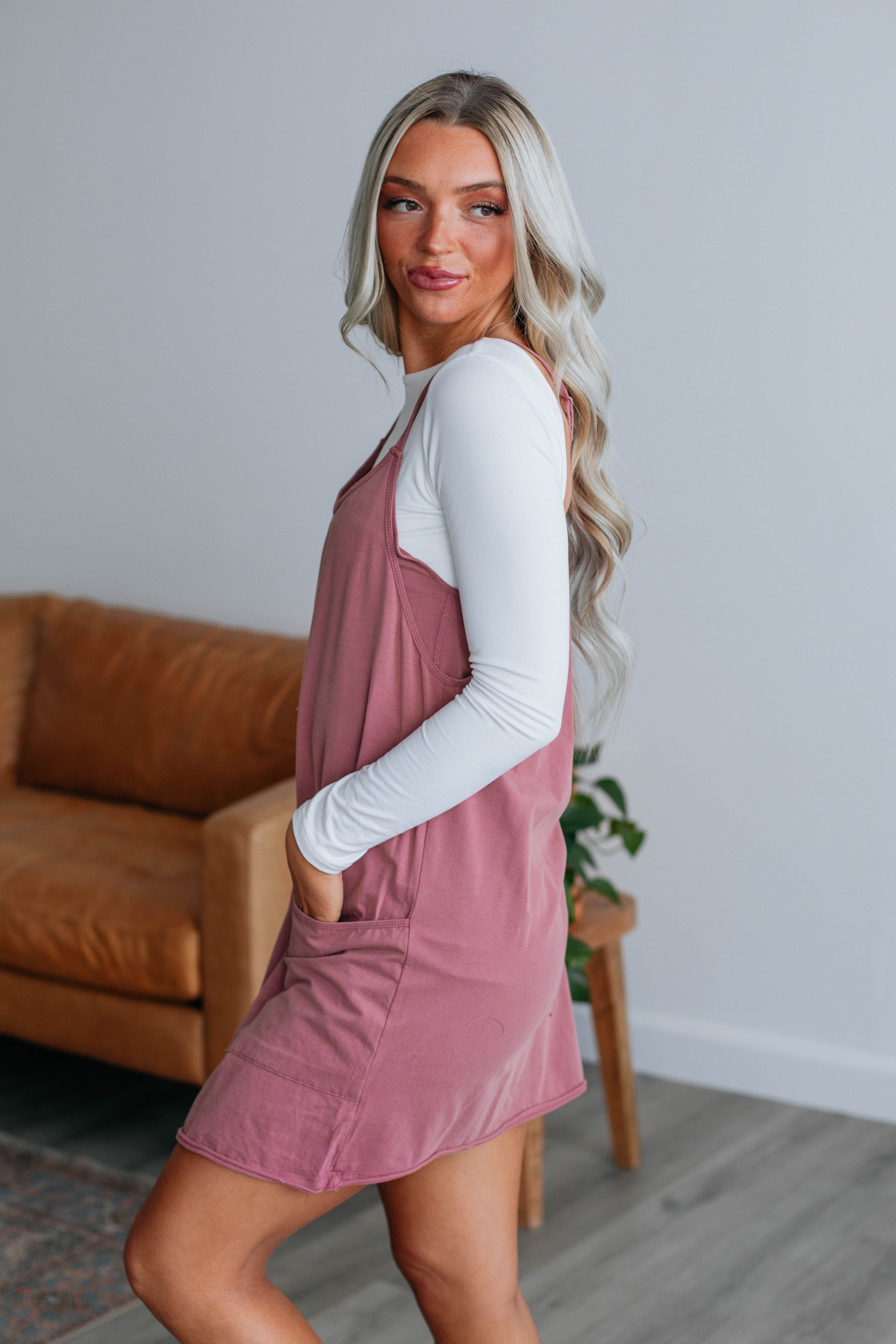 Harmony Mini Dress - Dusty Mauve sold by Wild Oak Boutique product image thumbnail 4