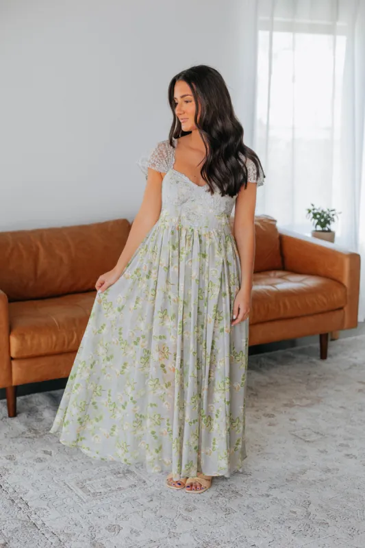 Edwina Maxi Dress - Grey Mix sold by Wild Oak Boutique