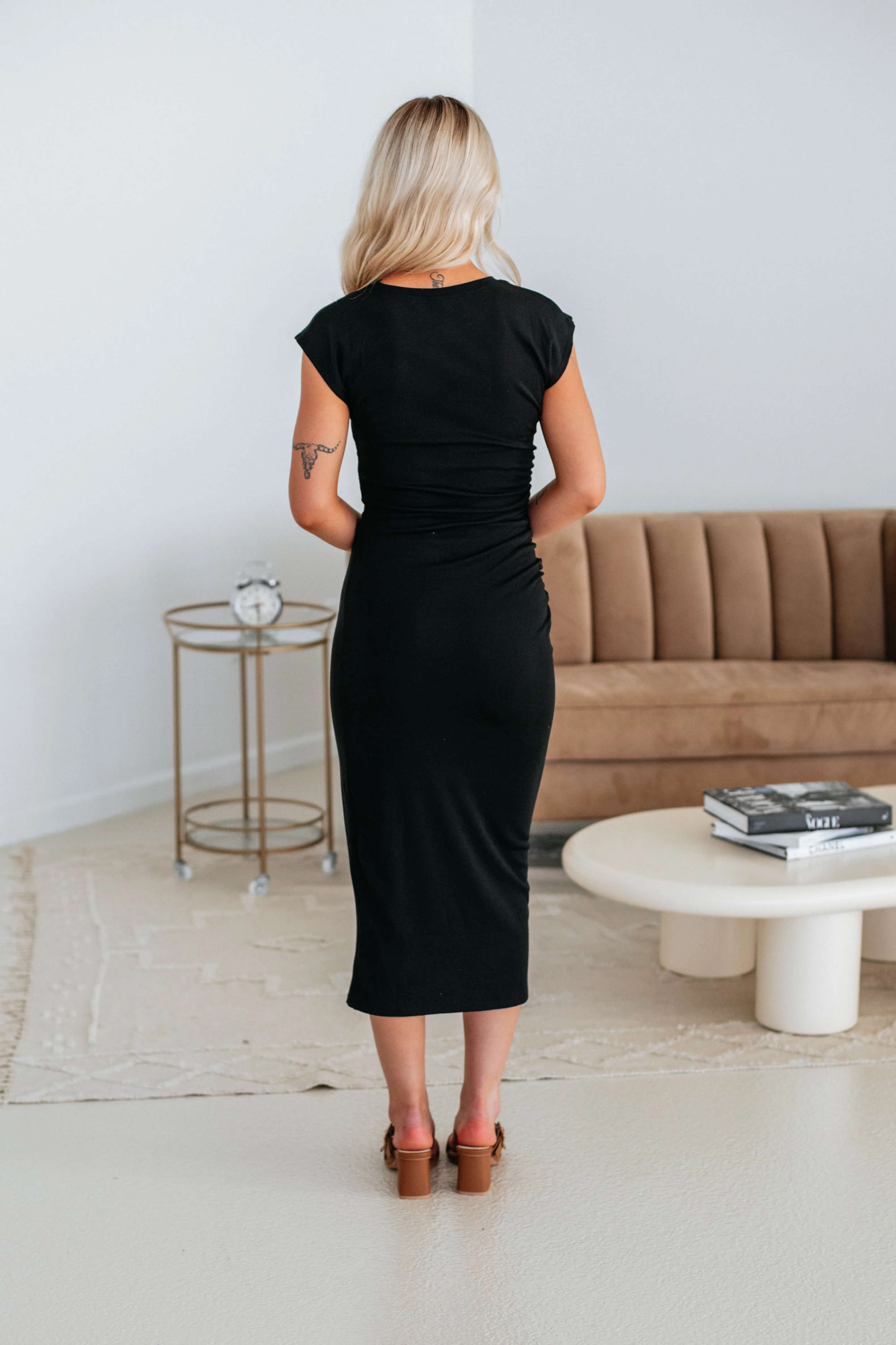 Elvia Midi Dress - Black sold by Wild Oak Boutique product image thumbnail 4