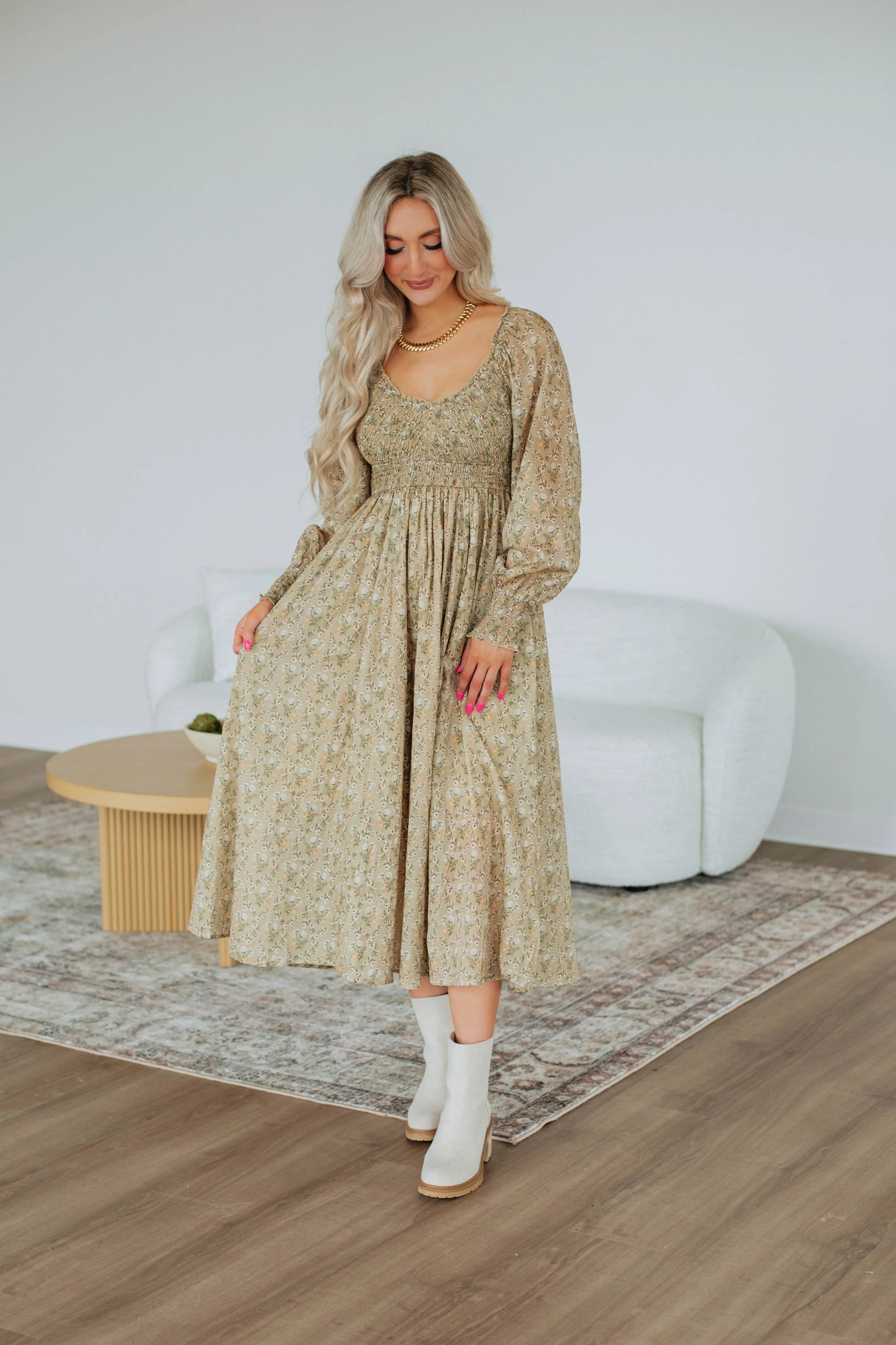 Kala Floral Midi Dress sold by Wild Oak Boutique product image thumbnail 5