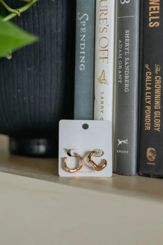 Tamesha Hoop Earrings - Gold sold by Wild Oak Boutique