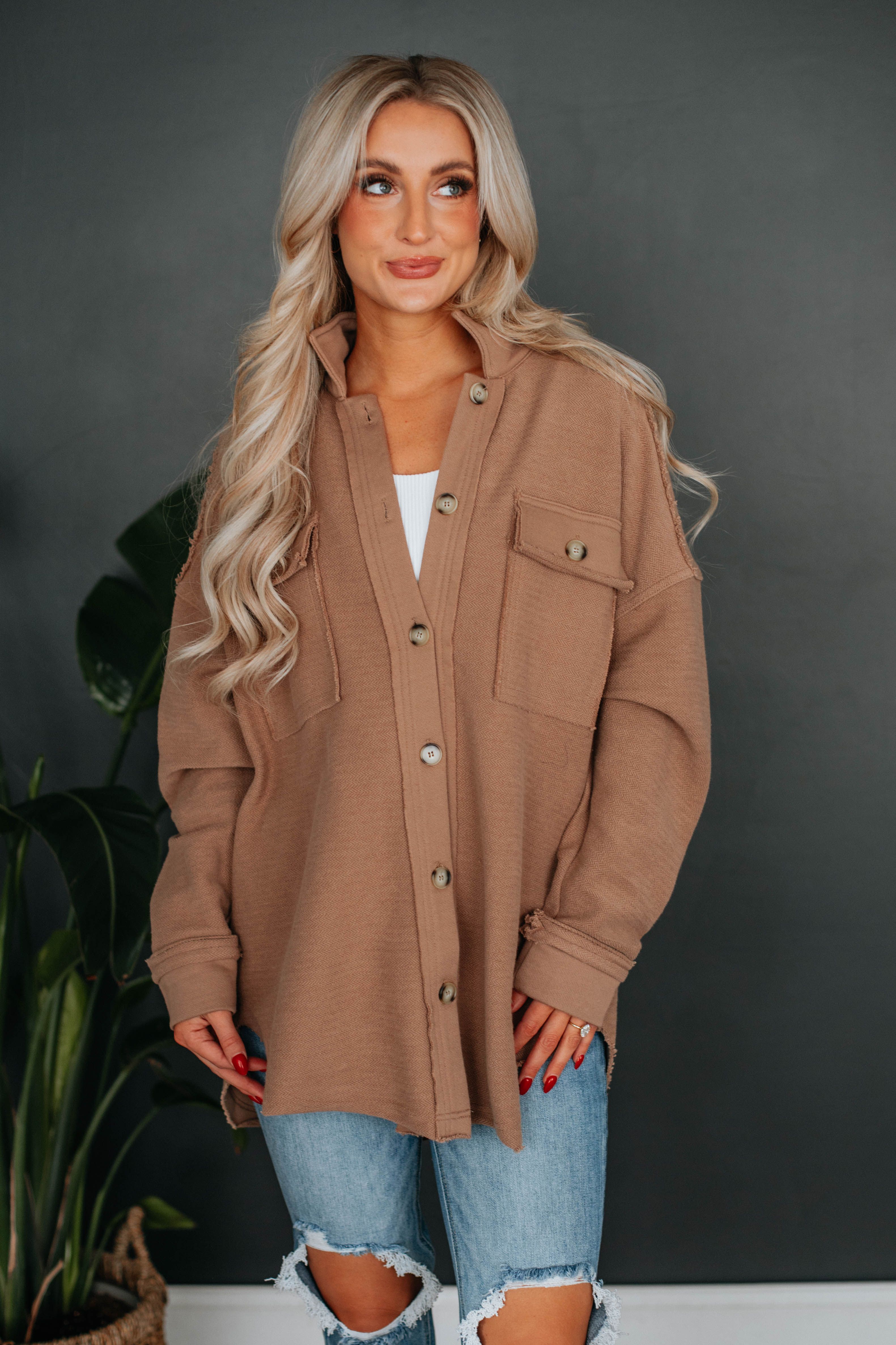 Nicola Oversized Shacket - Mocha sold by Wild Oak Boutique product image thumbnail 5