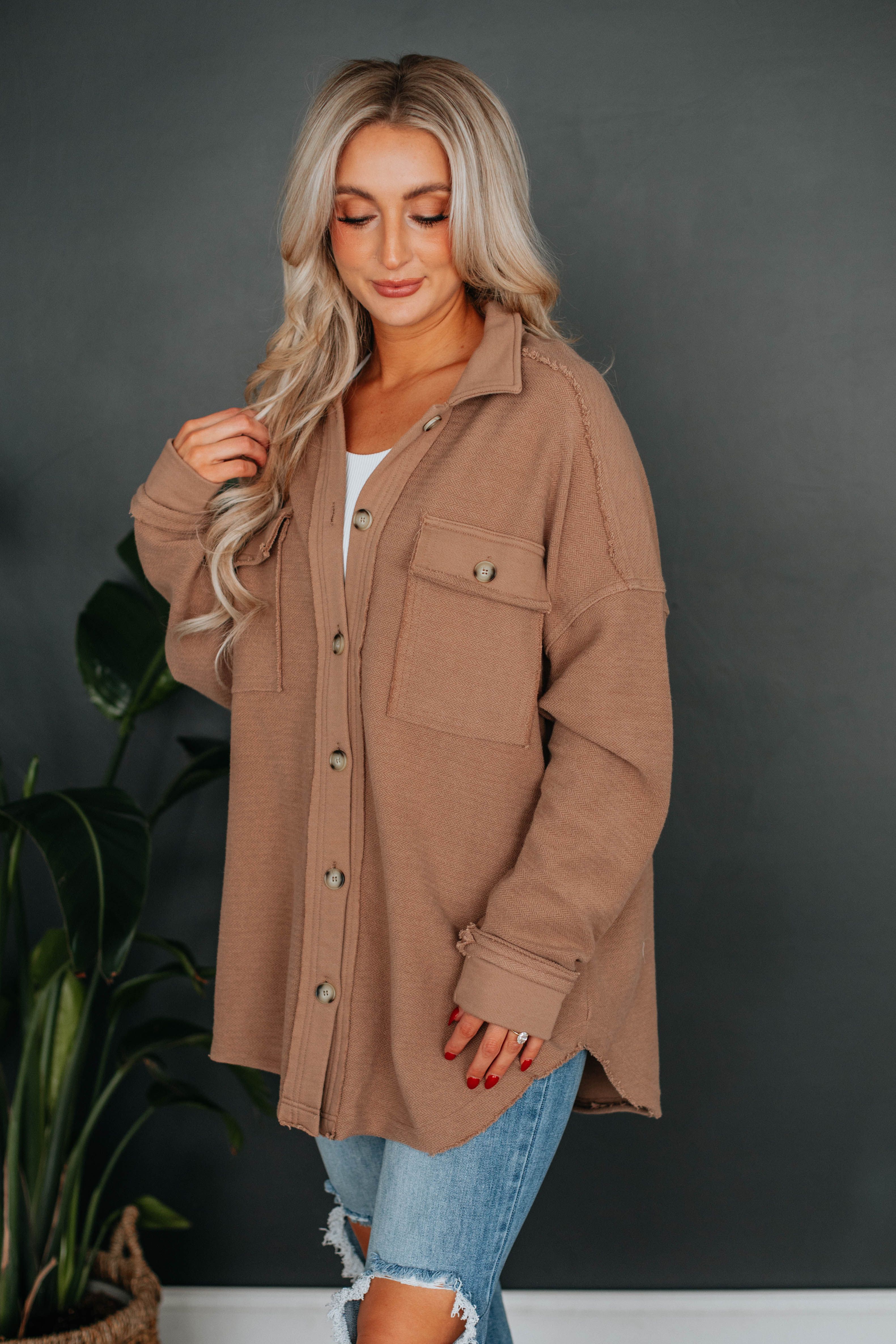 Nicola Oversized Shacket - Mocha sold by Wild Oak Boutique product image thumbnail 3