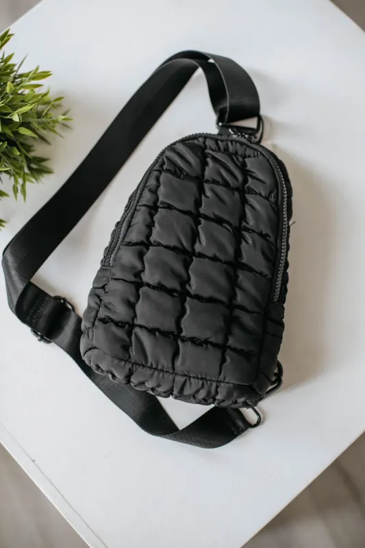Come Through Quilted Sling Bag - Black sold by Wild Oak Boutique