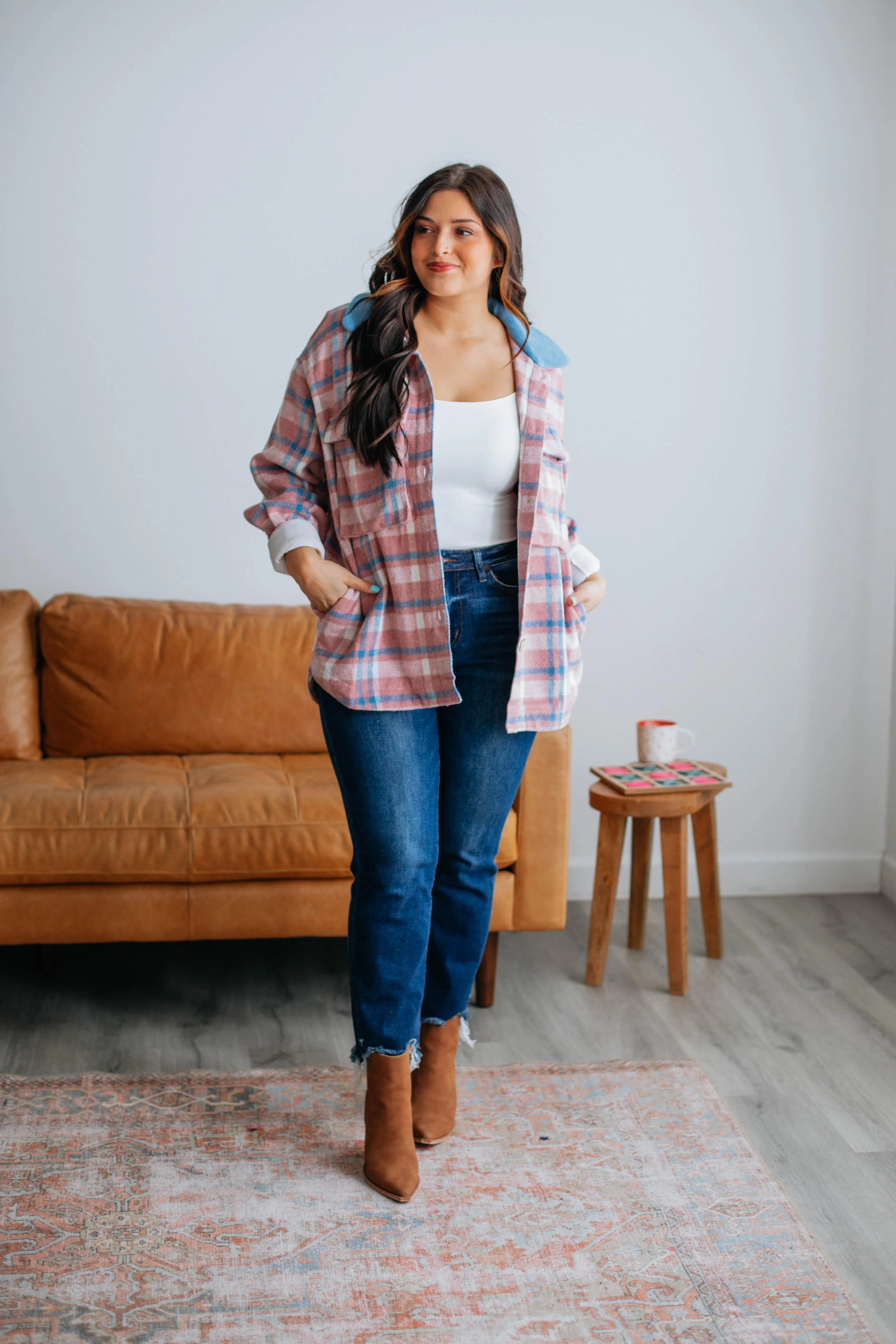 Charel Plaid Shacket sold by Wild Oak Boutique product image thumbnail 3